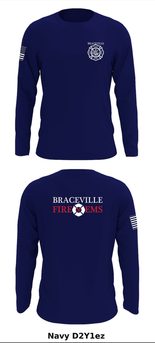 Braceville Fire Protection District Store 1 Core Men's LS Performance Tee - D2Y1ez
