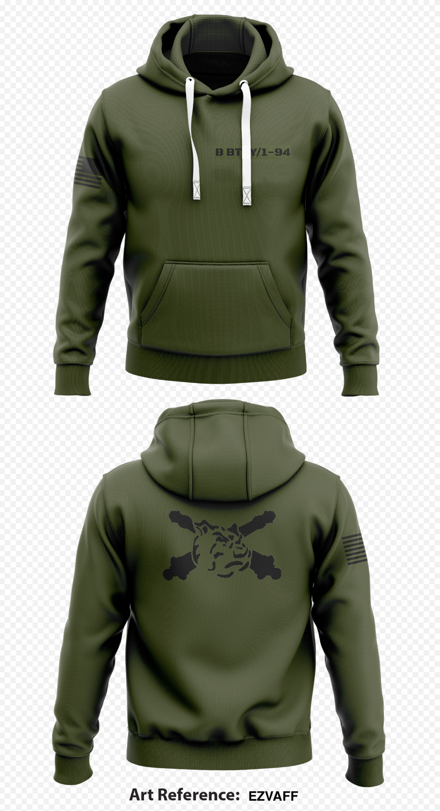 B BTRY/1-94 Store 1  Core Men's Hooded Performance Sweatshirt - EzvAff
