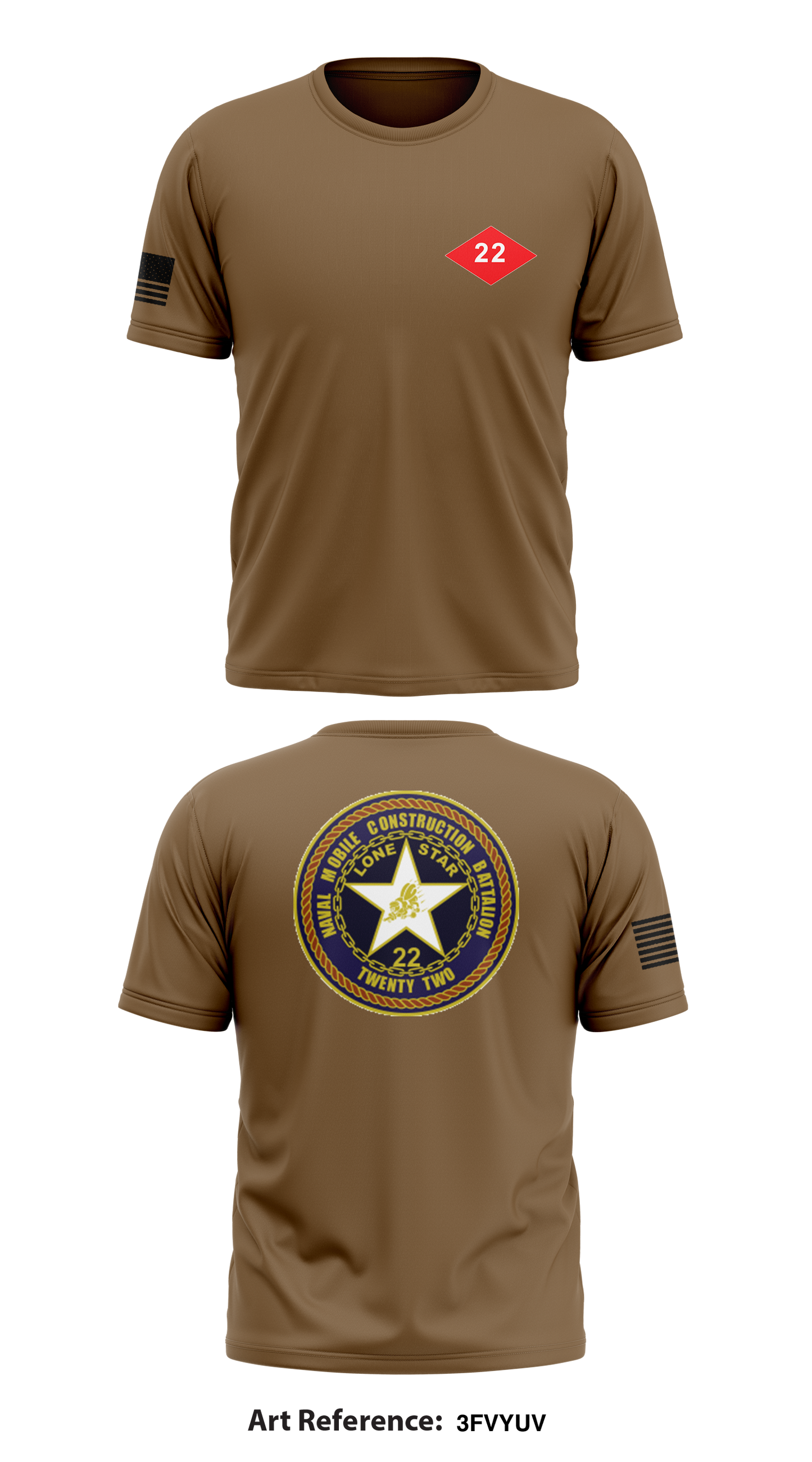 Seabees Store 2 Core Men's SS Performance Tee - 3fVYUv