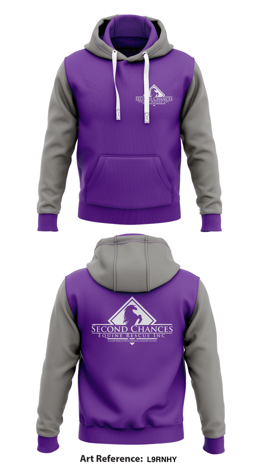 Second Chances Equine Rescue Store 1  Core Men's Hooded Performance Sweatshirt - L9RNHY