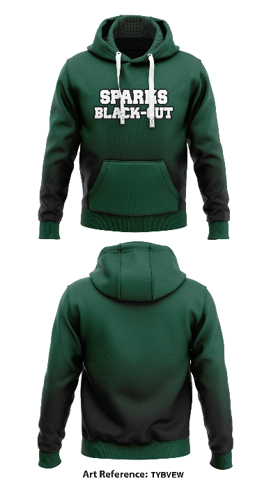 Sparks Black-out Core Men's Hooded Performance Sweatshirt - TyBVew