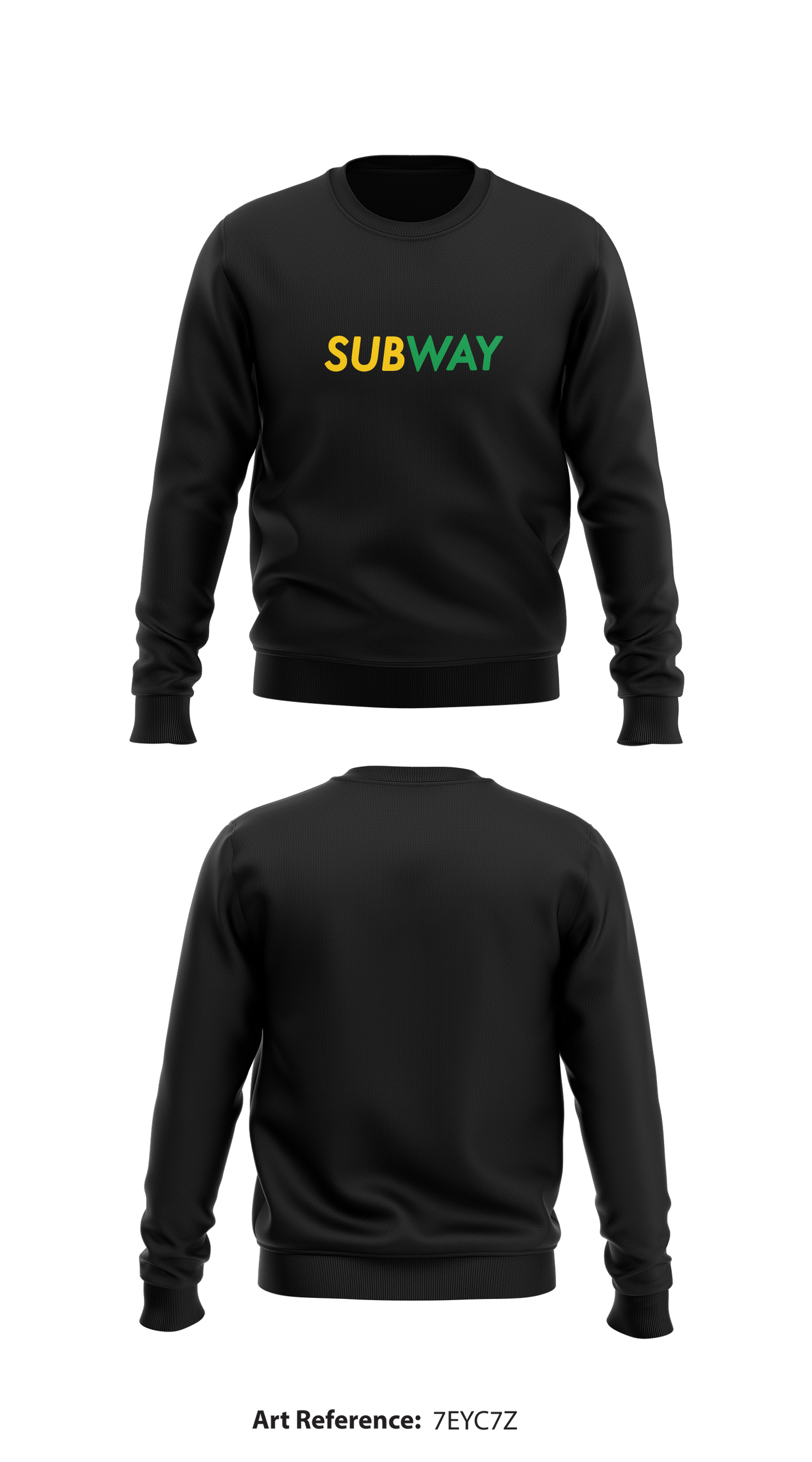 Subway Store 1 Core Men's Crewneck Performance Sweatshirt - 7eYC7z