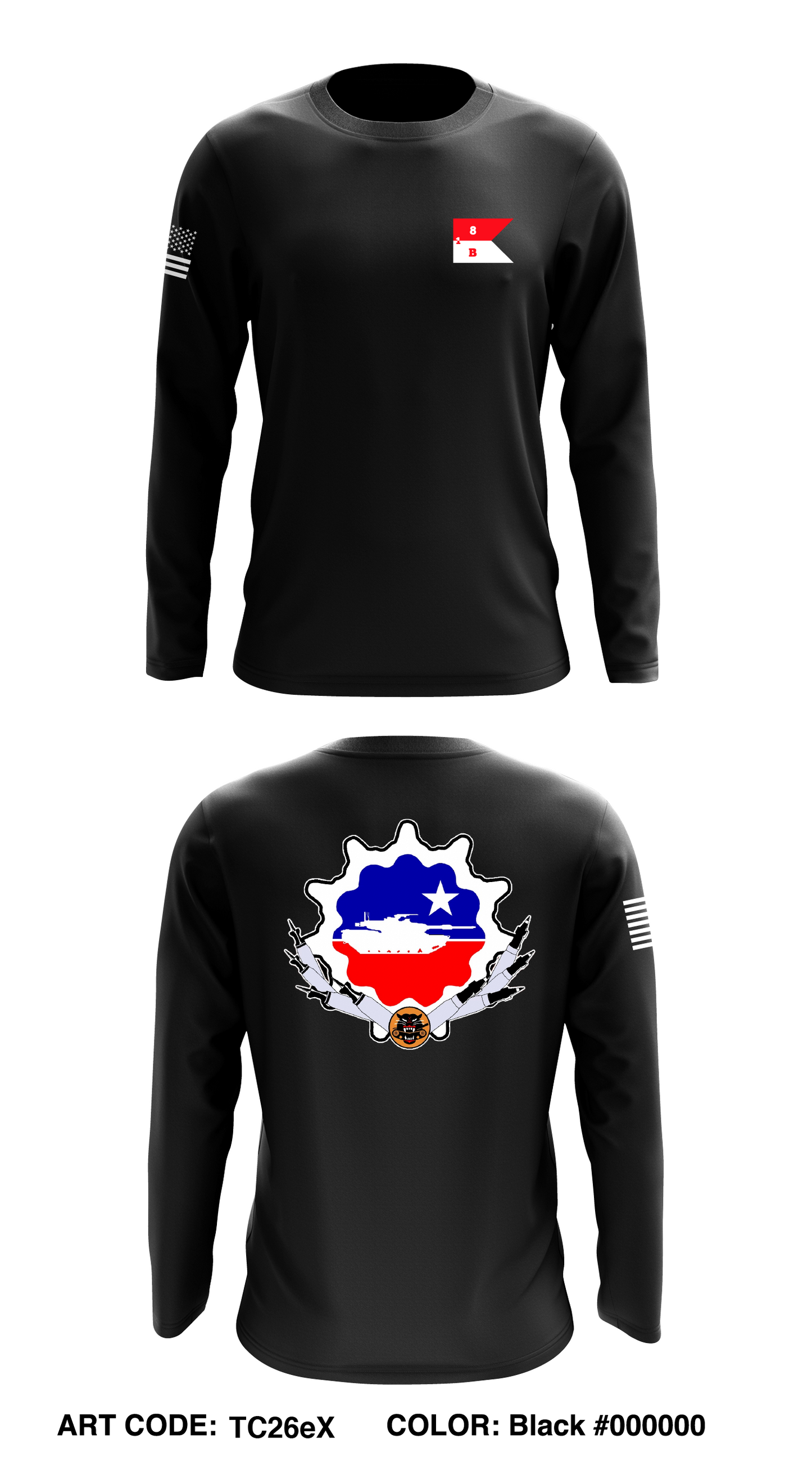 Battle 1-8 CAV Core Men's LS Performance Tee - TC26eX