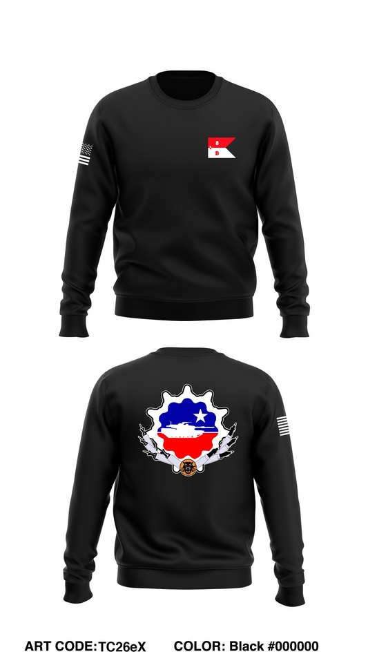Battle 1-8 CAV Core Men's Crewneck Performance Sweatshirt - TC26eX