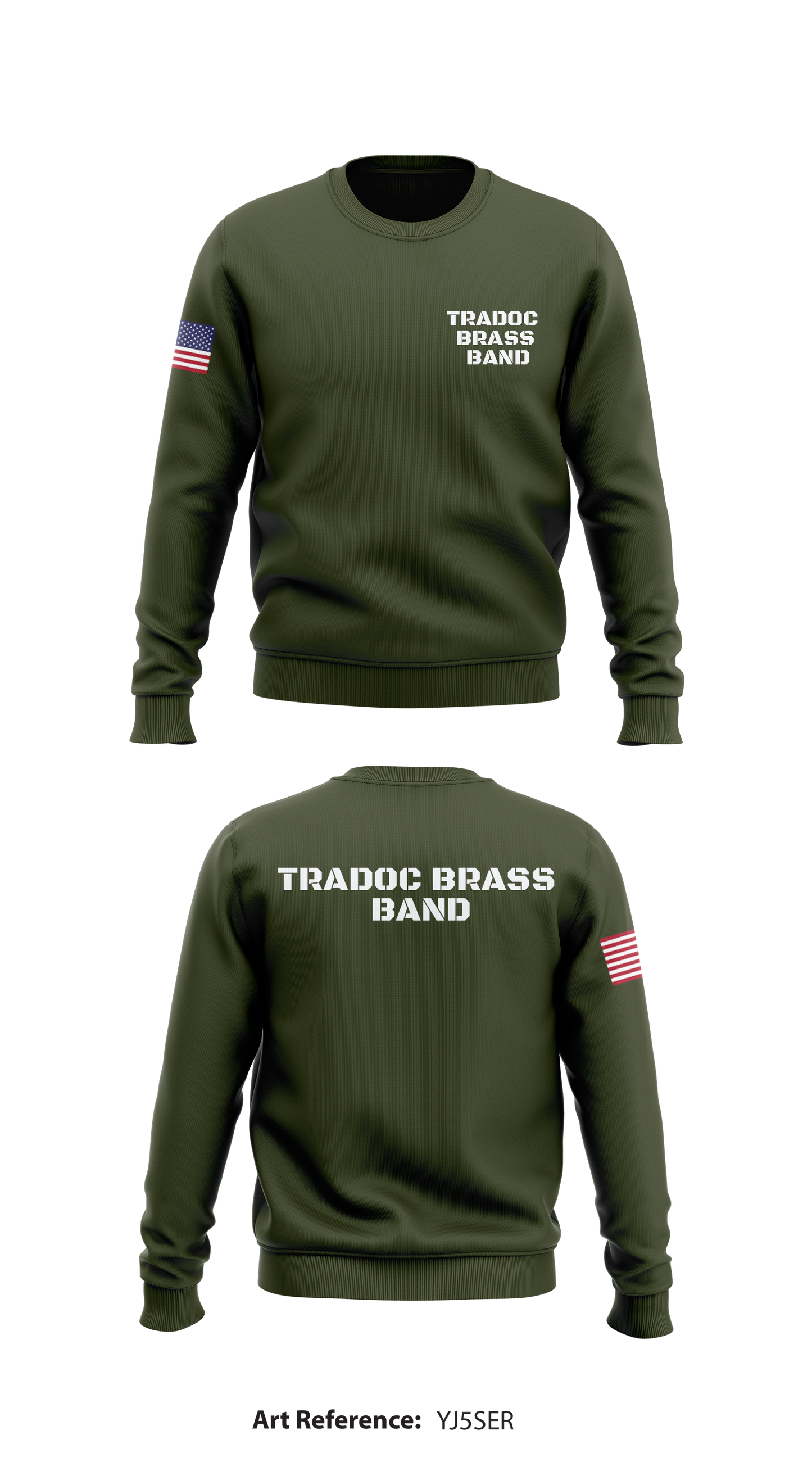 TRADOC BRASS BAND Core Men's Crewneck Performance Sweatshirt - SkUe6w