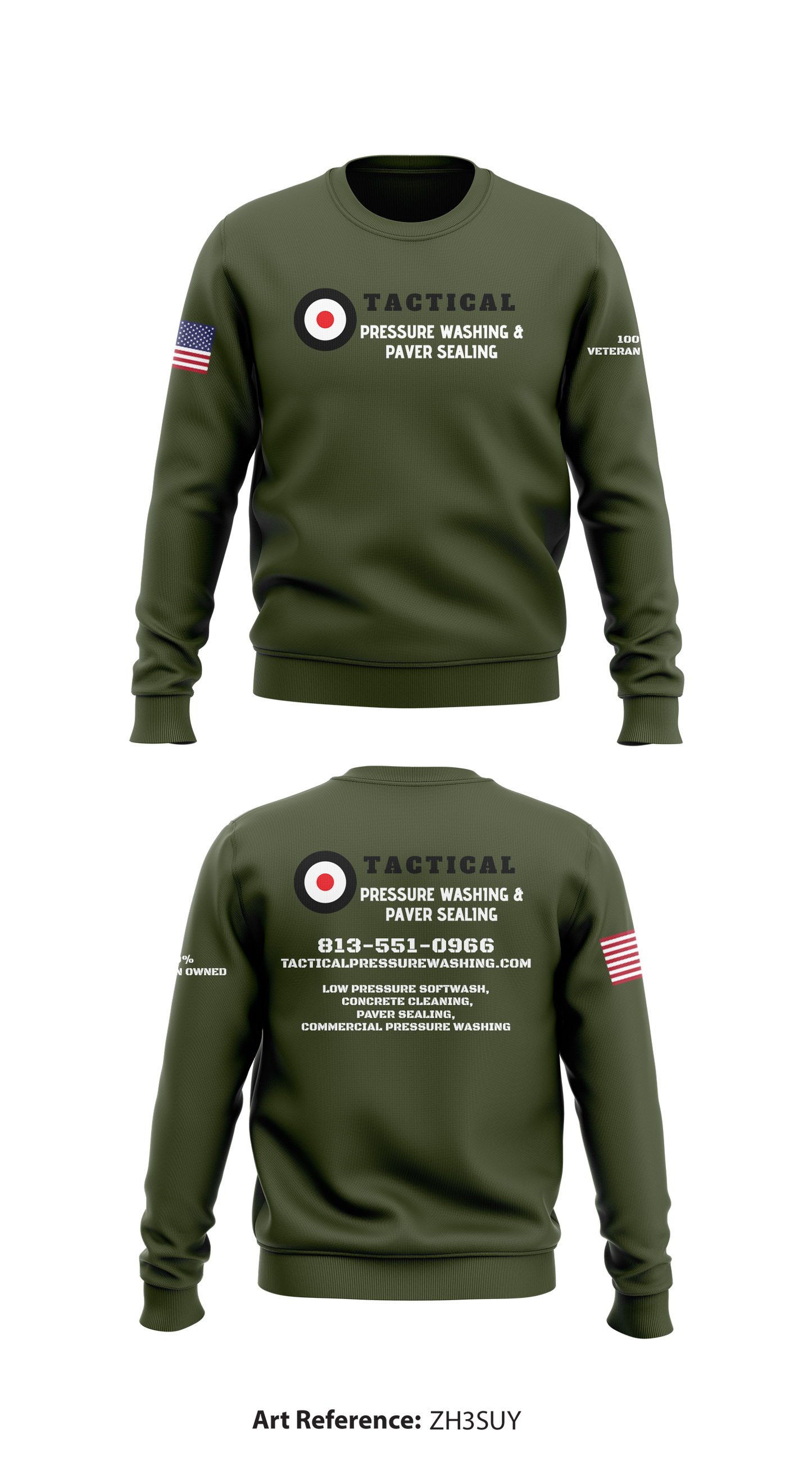 Tactical Pressure Washing & Paver Sealing Core Men's Crewneck Performance Sweatshirt - PTkQAN
