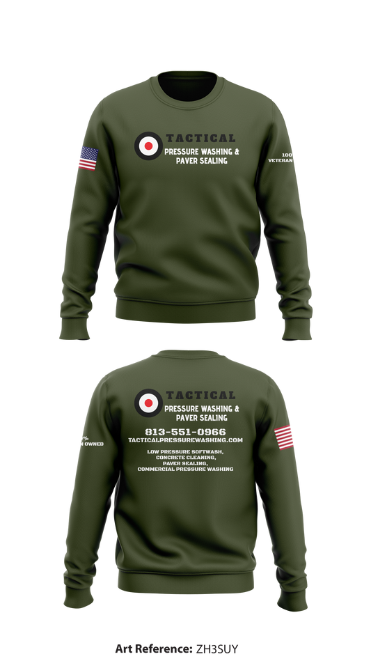 Tactical Pressure Washing & Paver Sealing Core Men's Crewneck Performance Sweatshirt - PTkQAN