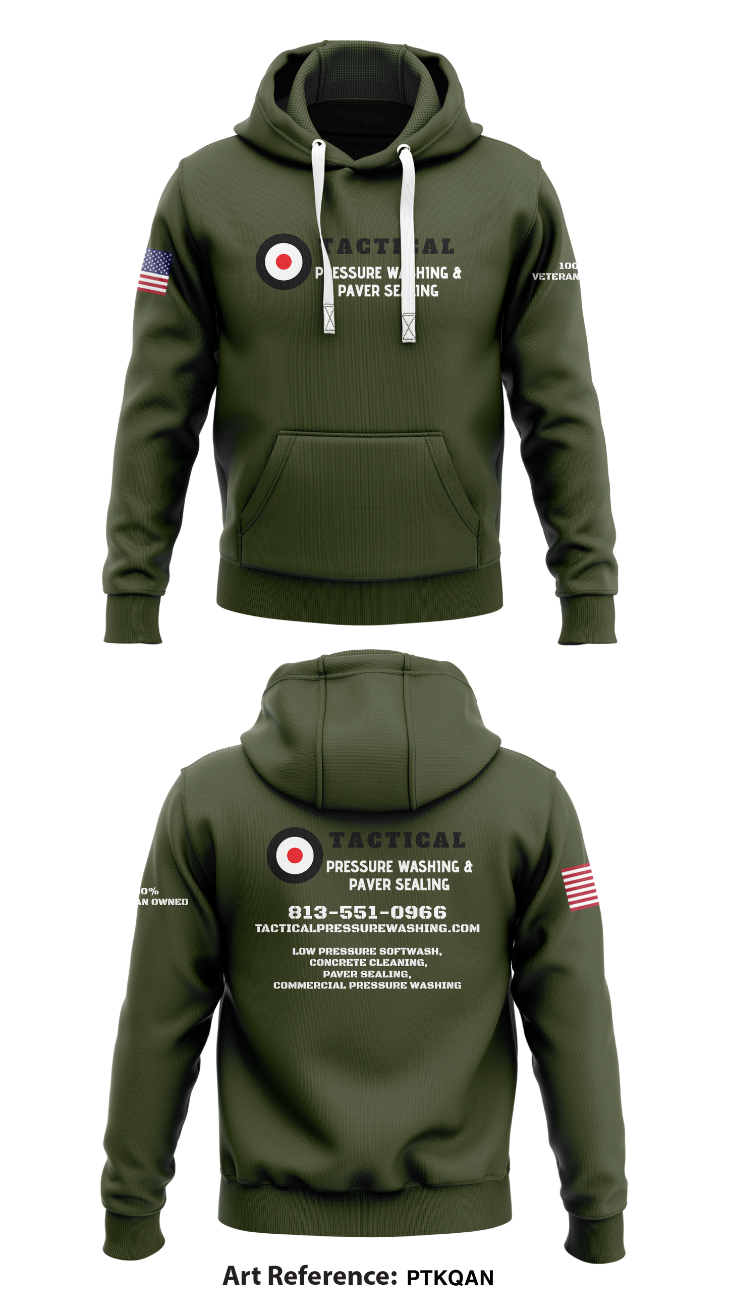 Tactical Pressure Washing & Paver Sealing Store 1 Core Men's Hooded Performance Sweatshirt - PTkQAN