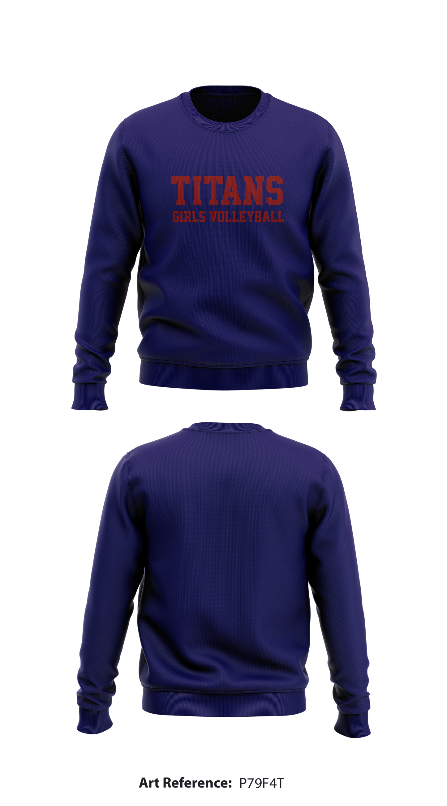 Titans Girls Volleyball Store 1 Core Men's Crewneck Performance Sweatshirt - P79F4T