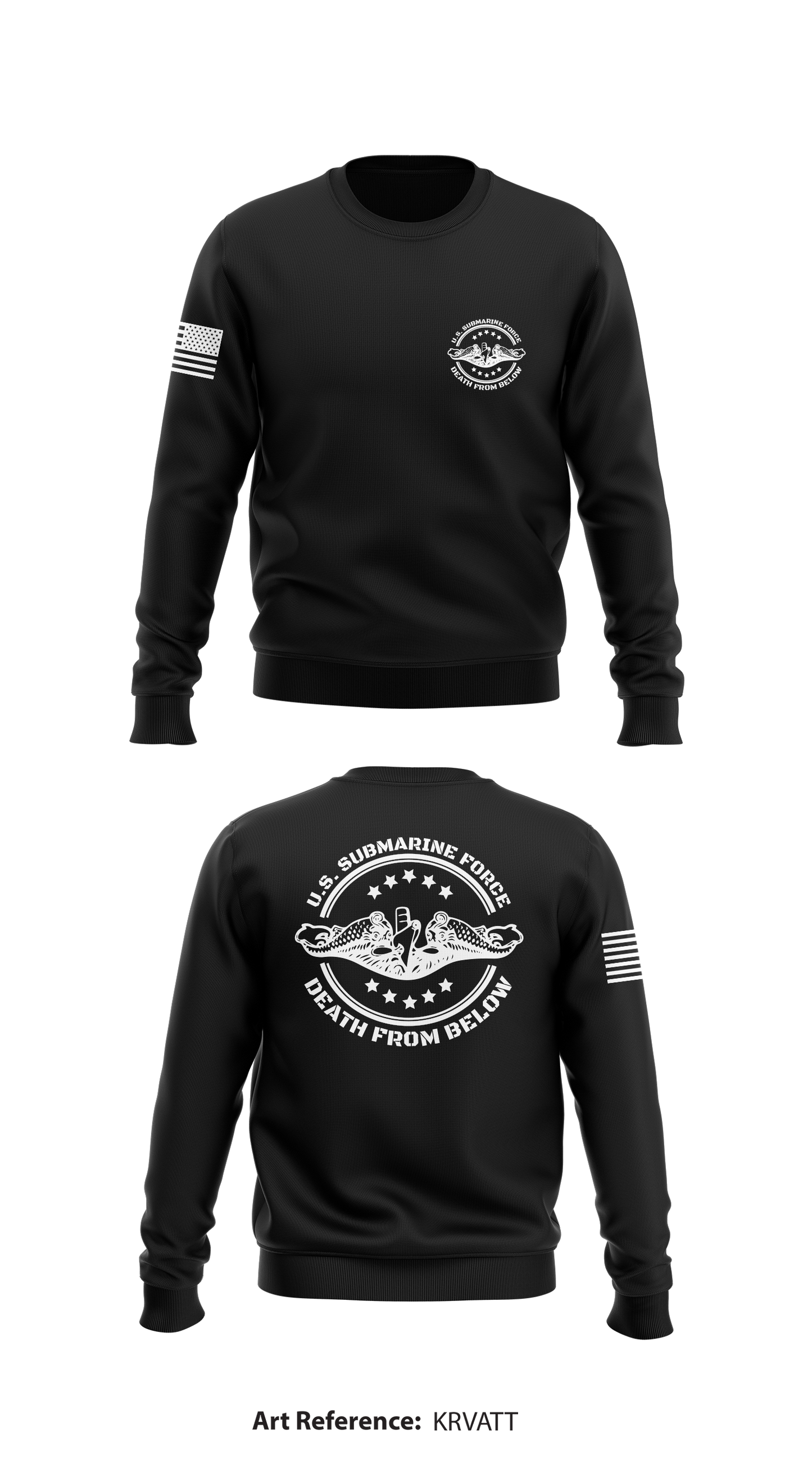 U.S. Submarine Service  Store 1 Core Men's Crewneck Performance Sweatshirt - Krvatt