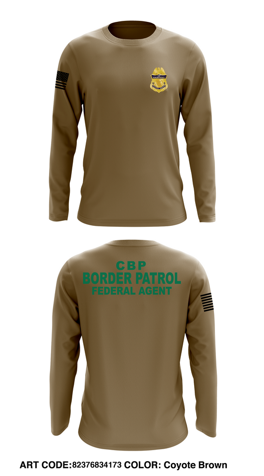 U.S. Border Patrol Store 1 Core Men's LS Performance Tee - 82376834173