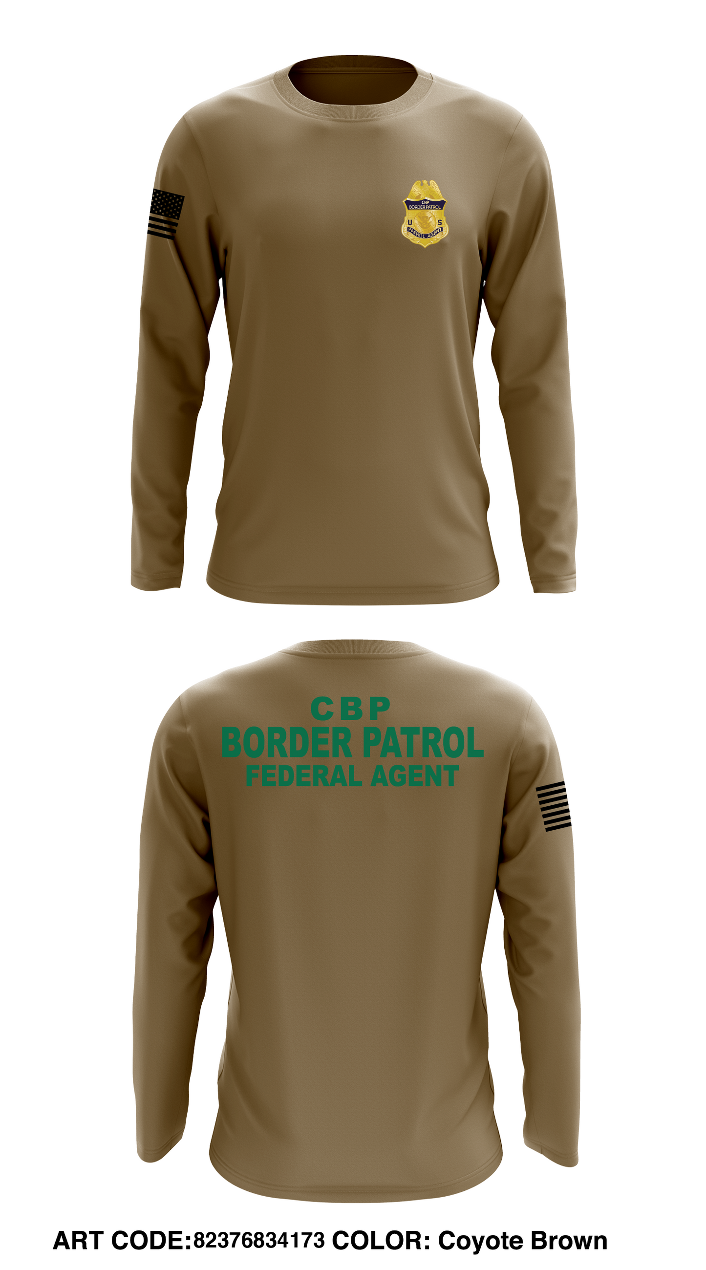 U.S. Border Patrol Store 1 Core Men's LS Performance Tee