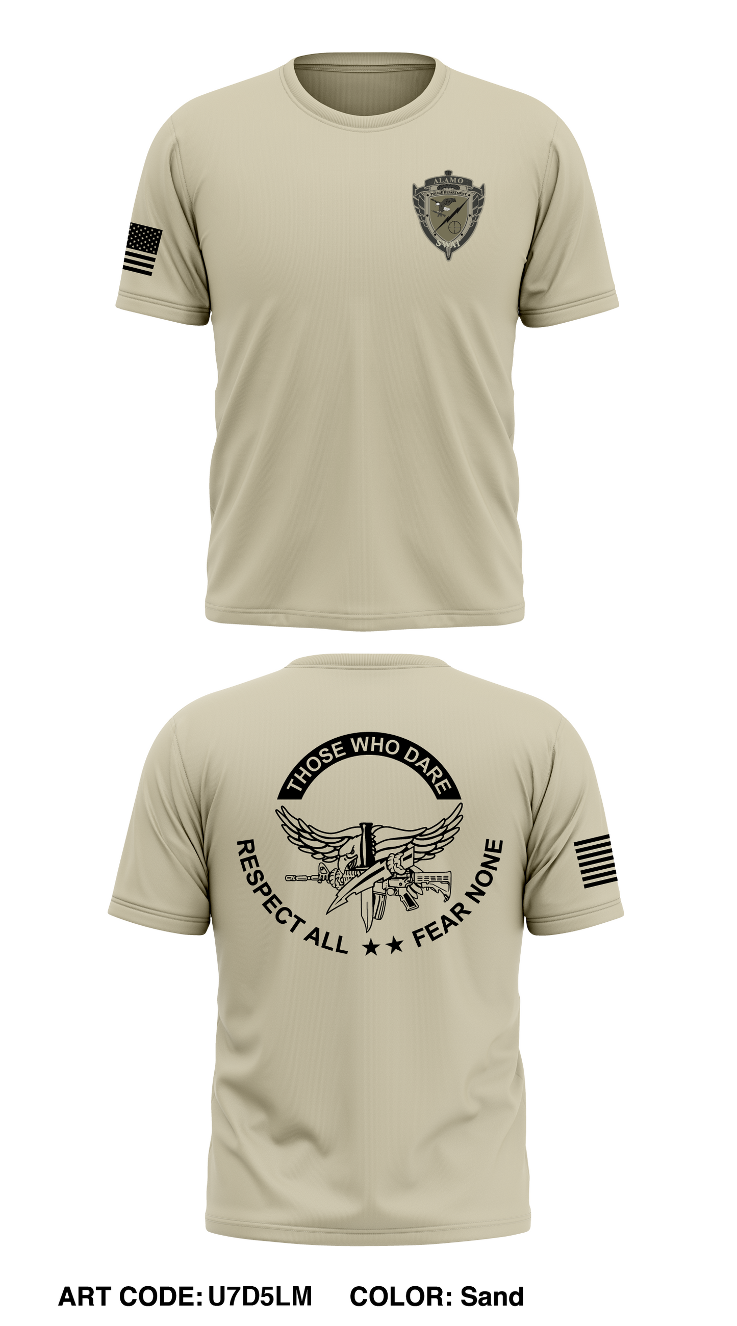 Alamo Police Department Core Men's SS Performance Tee - U7D5LM