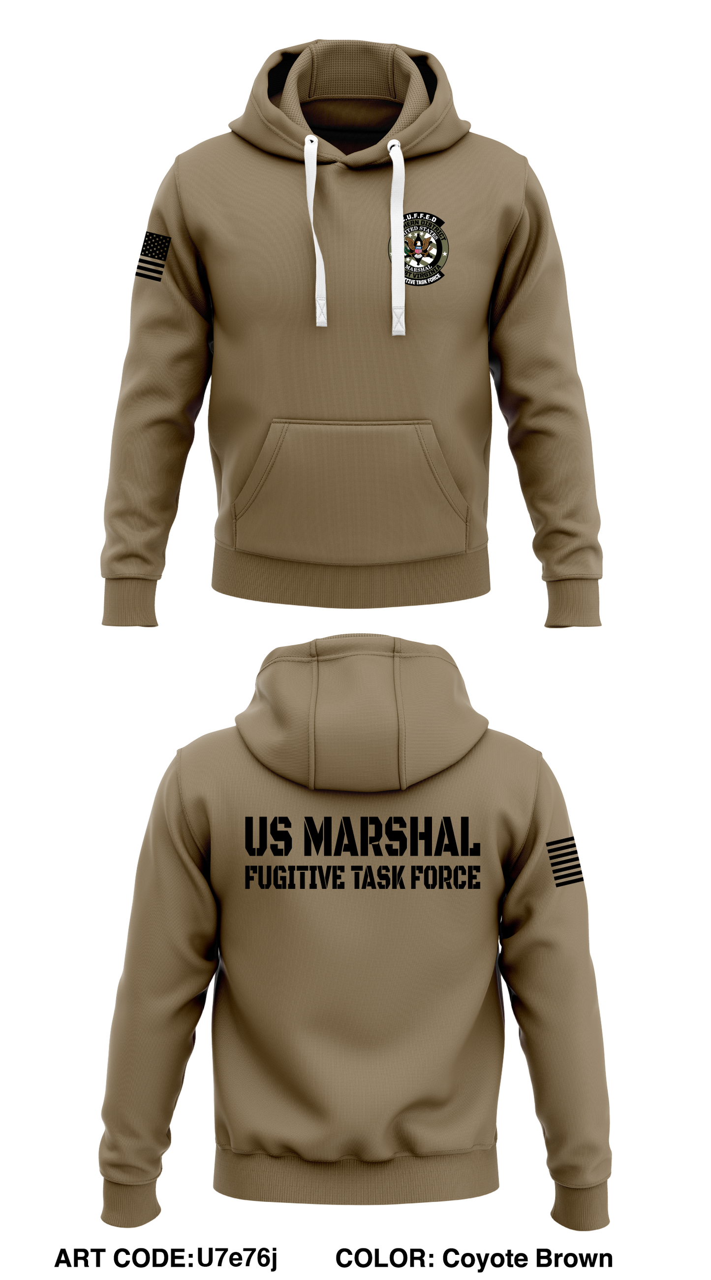 USMS CUFFED  Core Men's Hooded Performance Sweatshirt - U7e76j