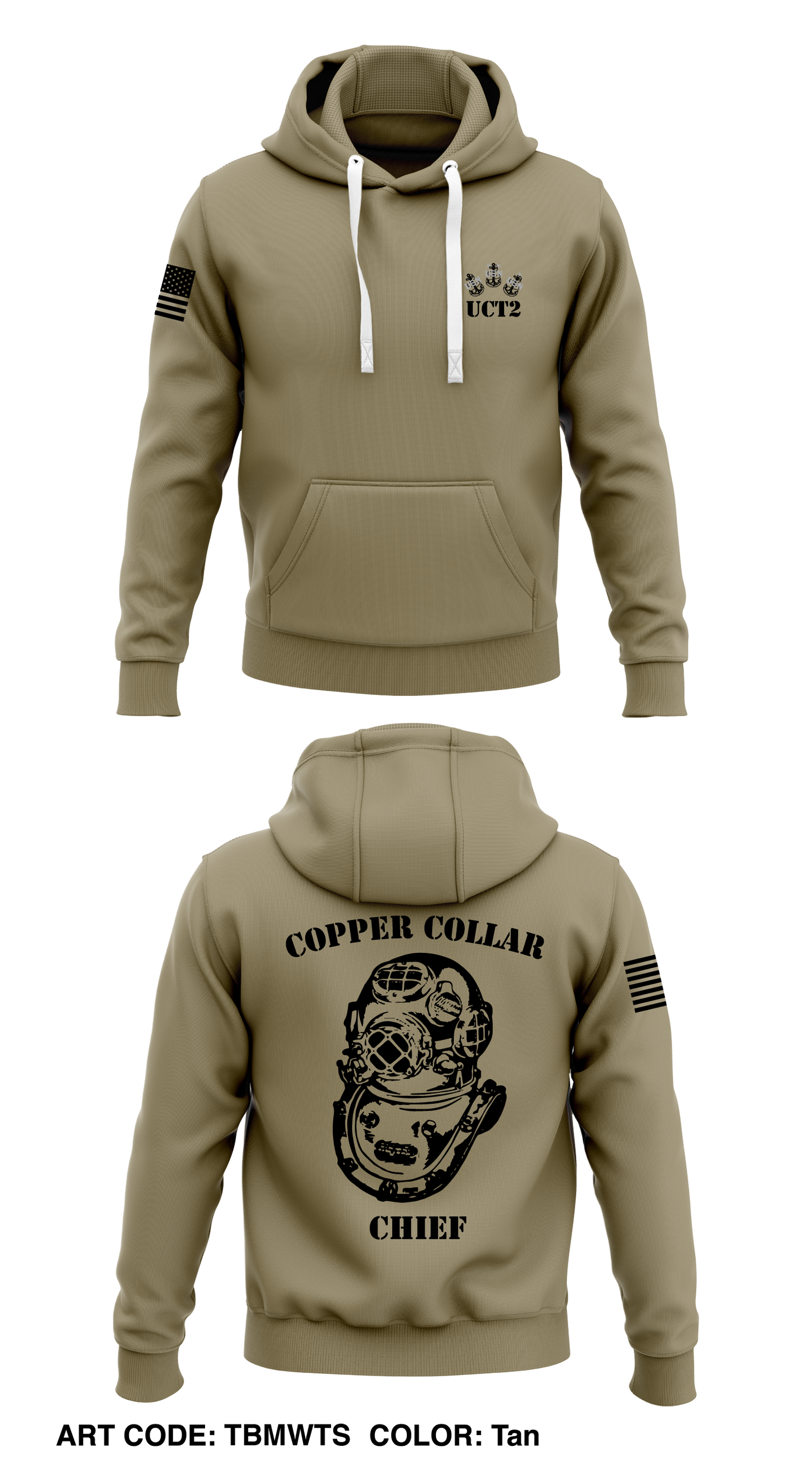 Underwater Construction Team TWO  Store 1  Core Men's Hooded Performance Sweatshirt - TBMWTS