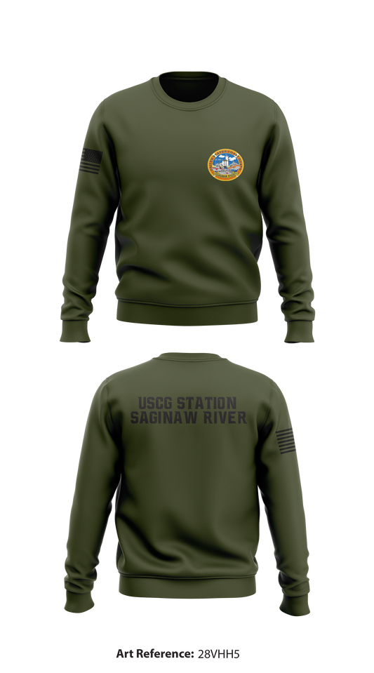 USCG Station Saginaw River Store 1 Core Men's Crewneck Performance Sweatshirt - 28VHH5