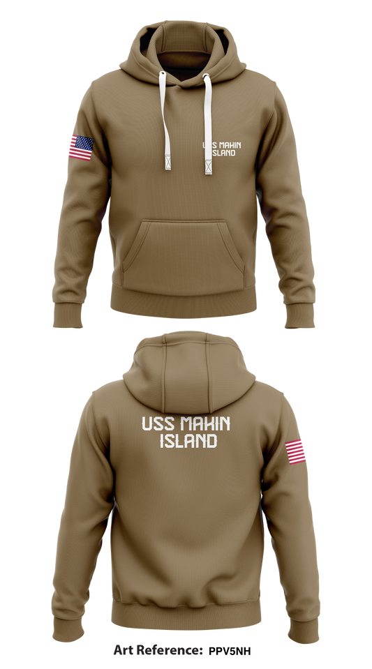 USS MAKIN ISLAND Store 1  Core Men's Hooded Performance Sweatshirt - pPv5nH