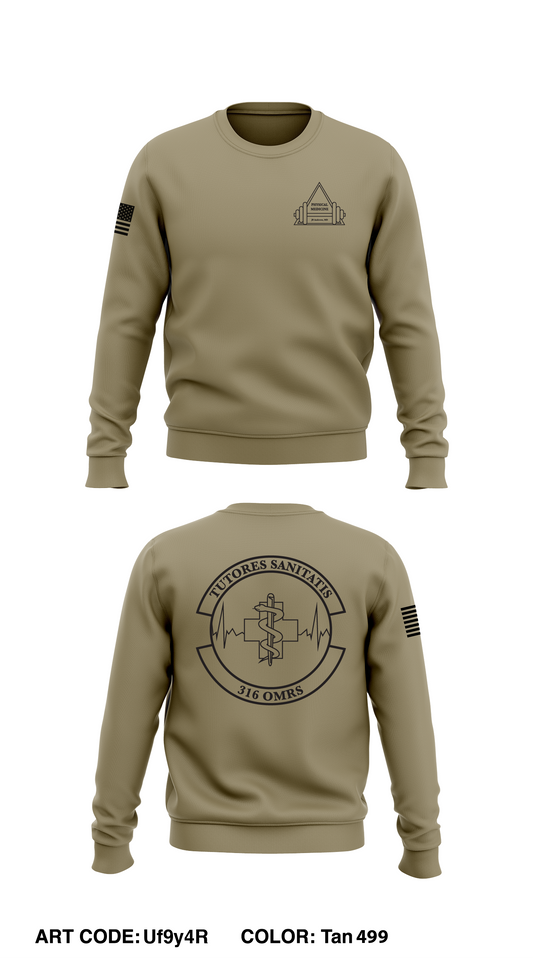 Physical Medicine, 316 OMRS Core Men's Crewneck Performance Sweatshirt - Uf9y4R