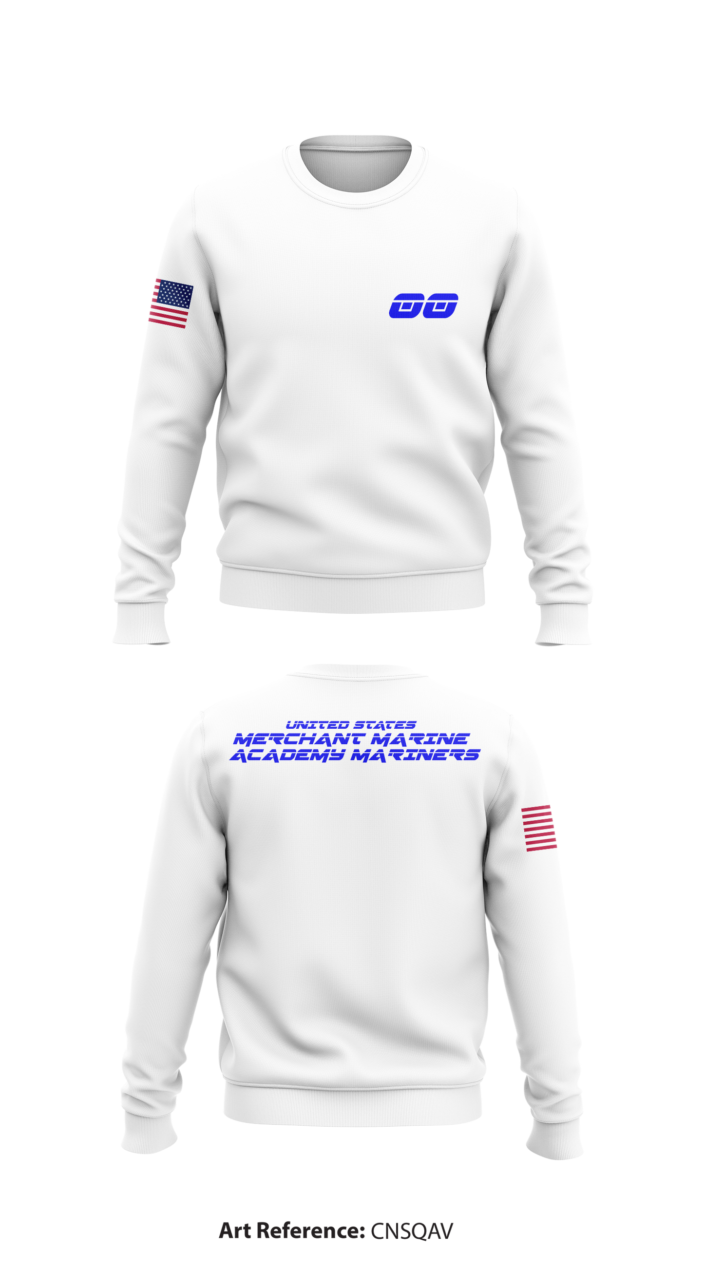 savicustoms United States Merchant Marine Academy Mariners Store 1 Core Men's Crewneck Performance Sweatshirt - CNSQAv M