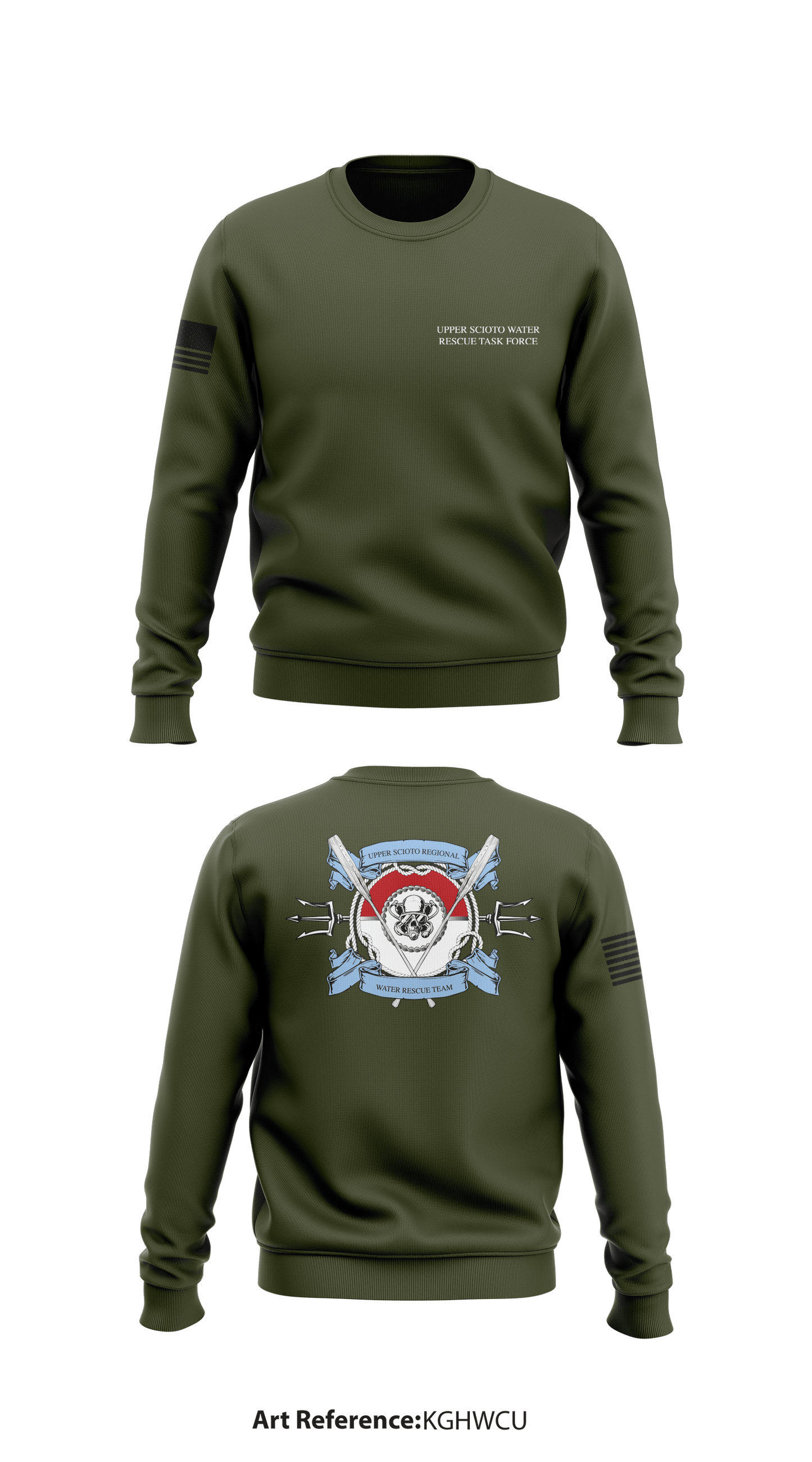 Upper Scioto Water Rescue Task Force Store 1 Core Men's Crewneck Performance Sweatshirt - kghWcU