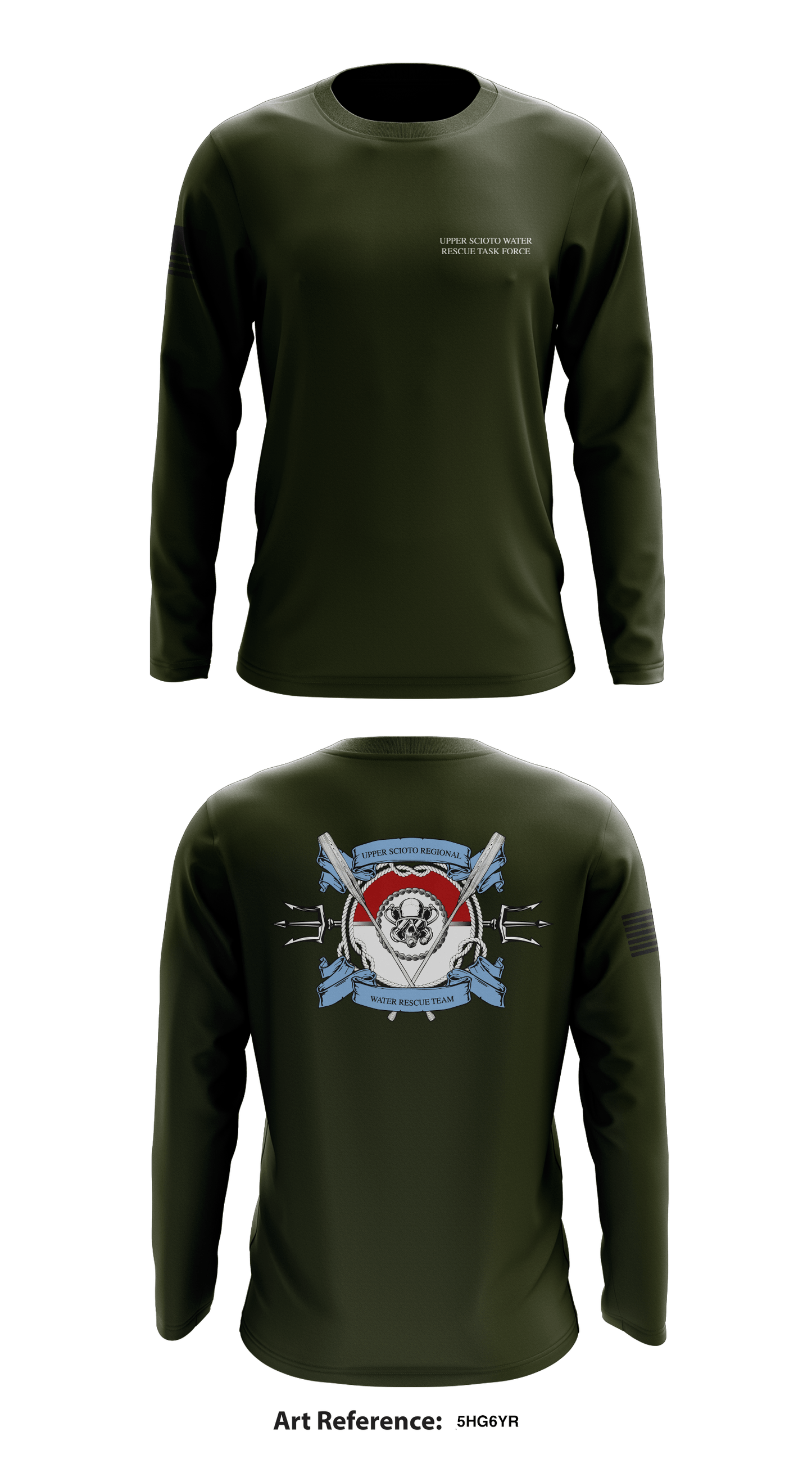 Upper Scioto Water Rescue Task Force Store 1 Core Men's LS Performance Tee - 5hG6yR