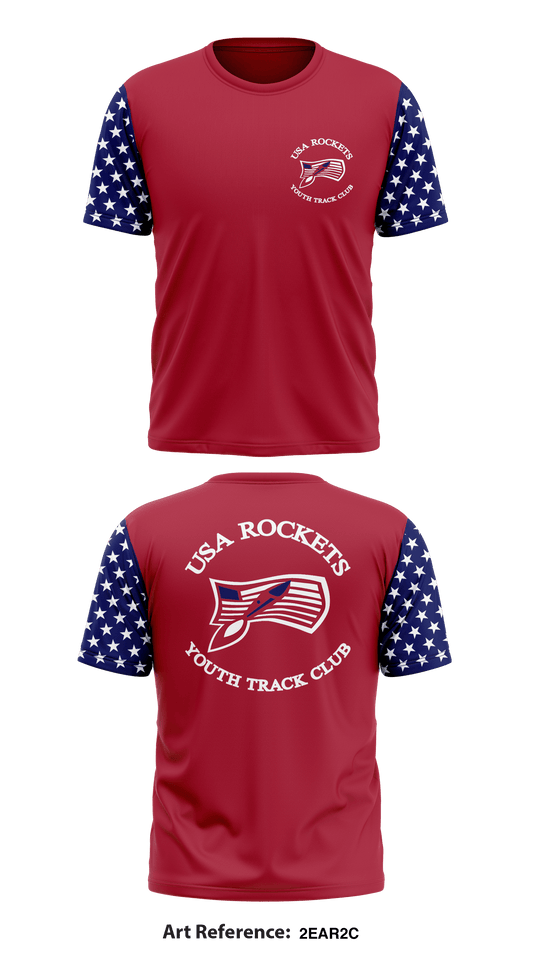 Usa Rockets Youth Track Club Store 1 Core Men's SS Performance Tee - 2eAR2c