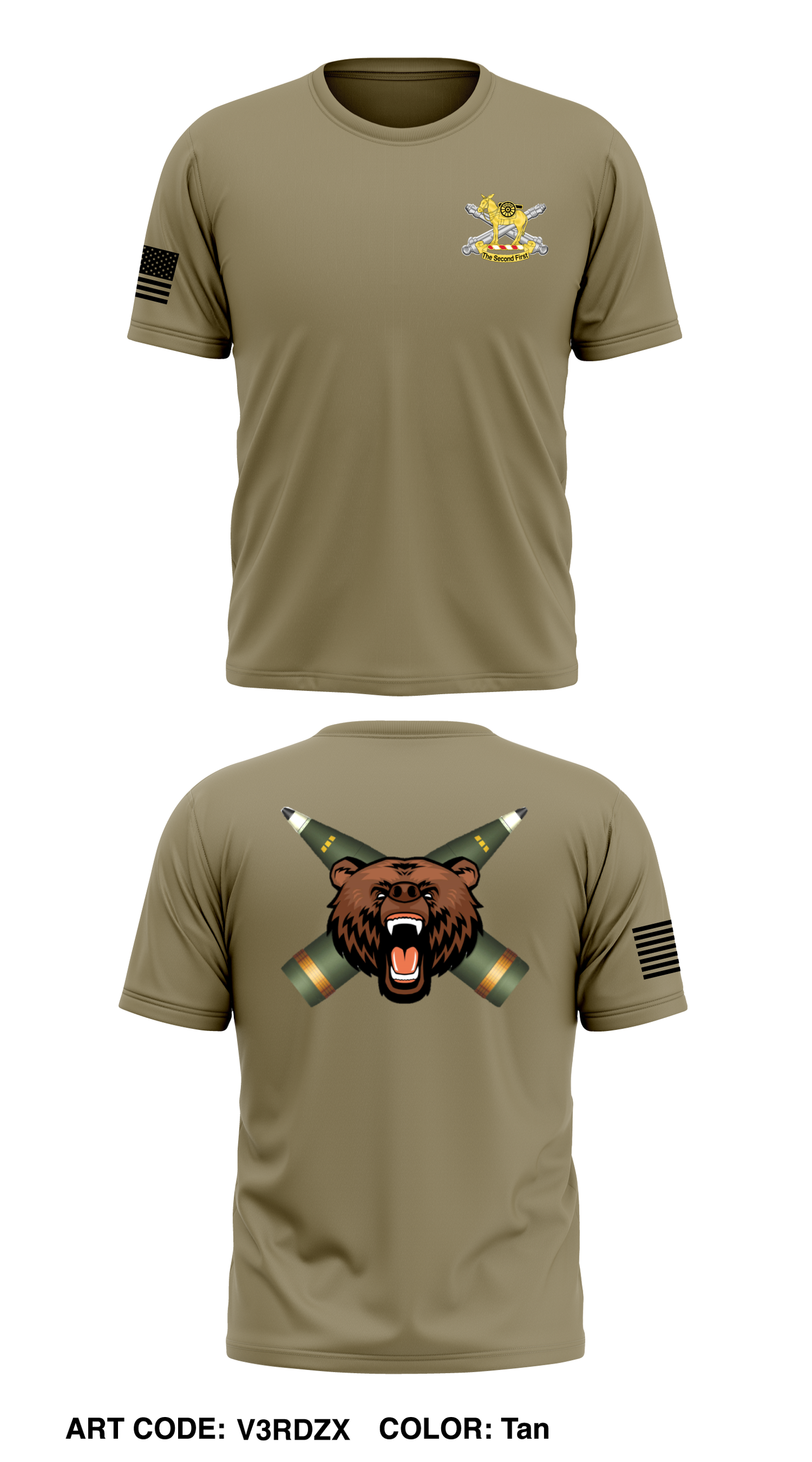 HSB BTRY, 2nd BN, 2nd FA Core Men's SS Performance Tee - V3RDZX