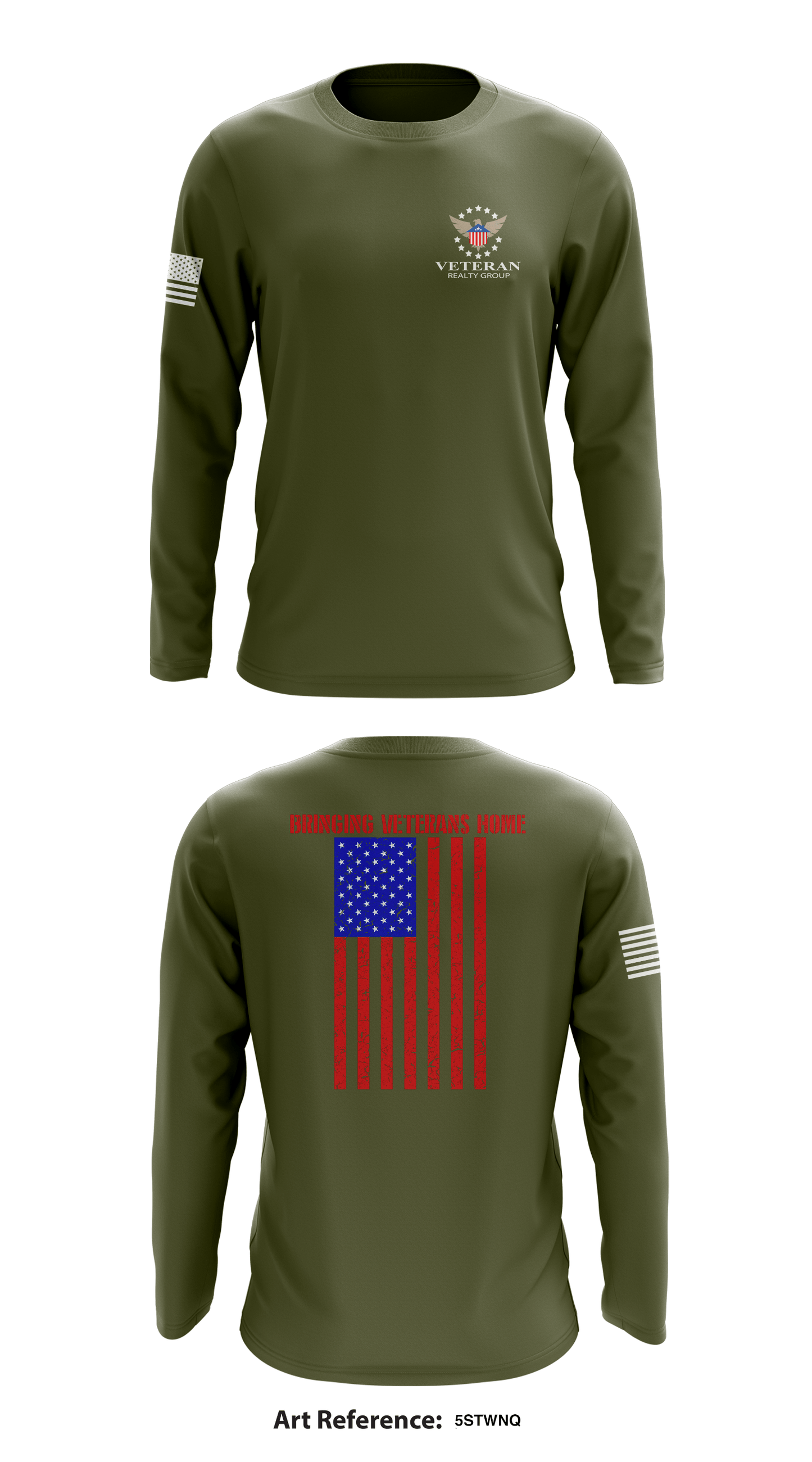 Veteran Realty Group Store 1 Core Men's LS Performance Tee - 5Stwnq