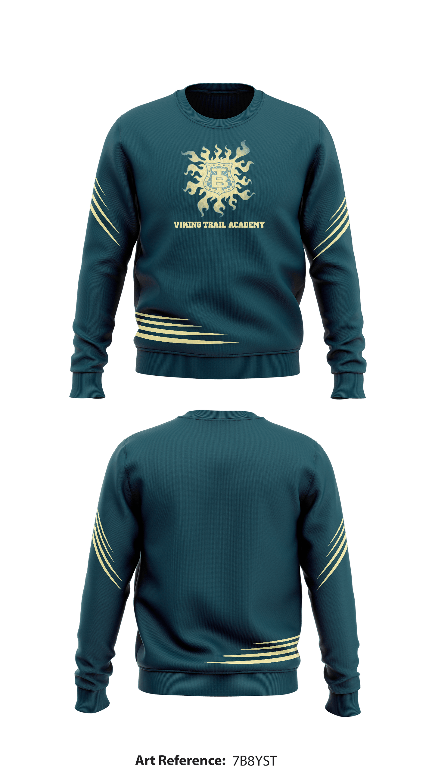 Viking Trail Academy Core Men's Crewneck Performance Sweatshirt - 7b8YsT