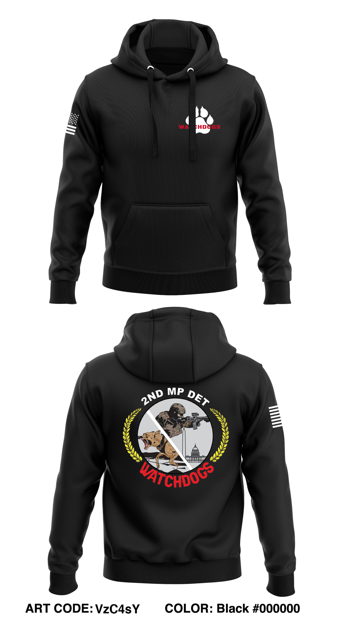 2nd MP Det  Core Men's Hooded Performance Sweatshirt - VzC4sY