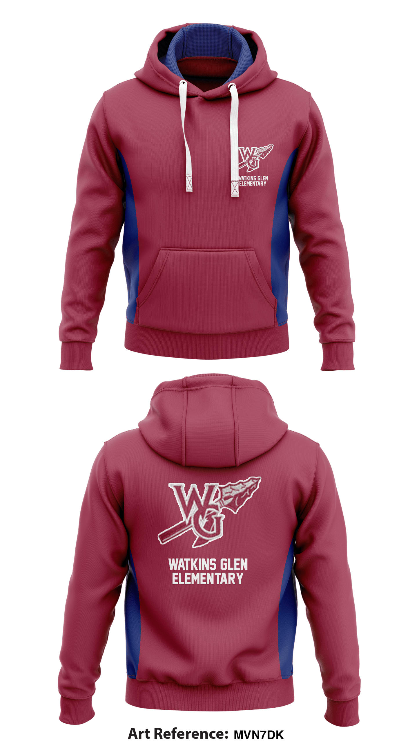 Watkins Glen Elementary  Core Men's Hooded Performance Sweatshirt - MVn7Dk