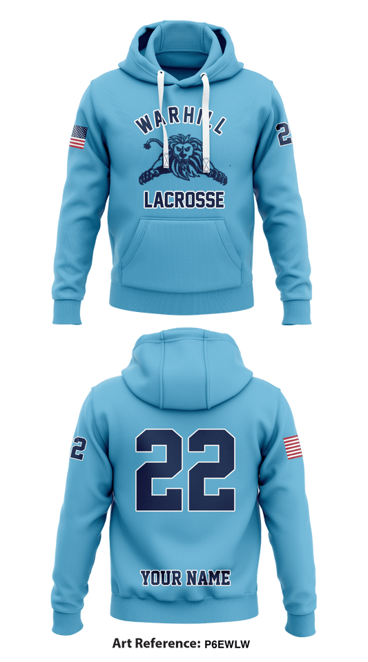 Warhill HS Lacrosse Team Store 1  Core Men's Hooded Performance Sweatshirt - P6ewLw