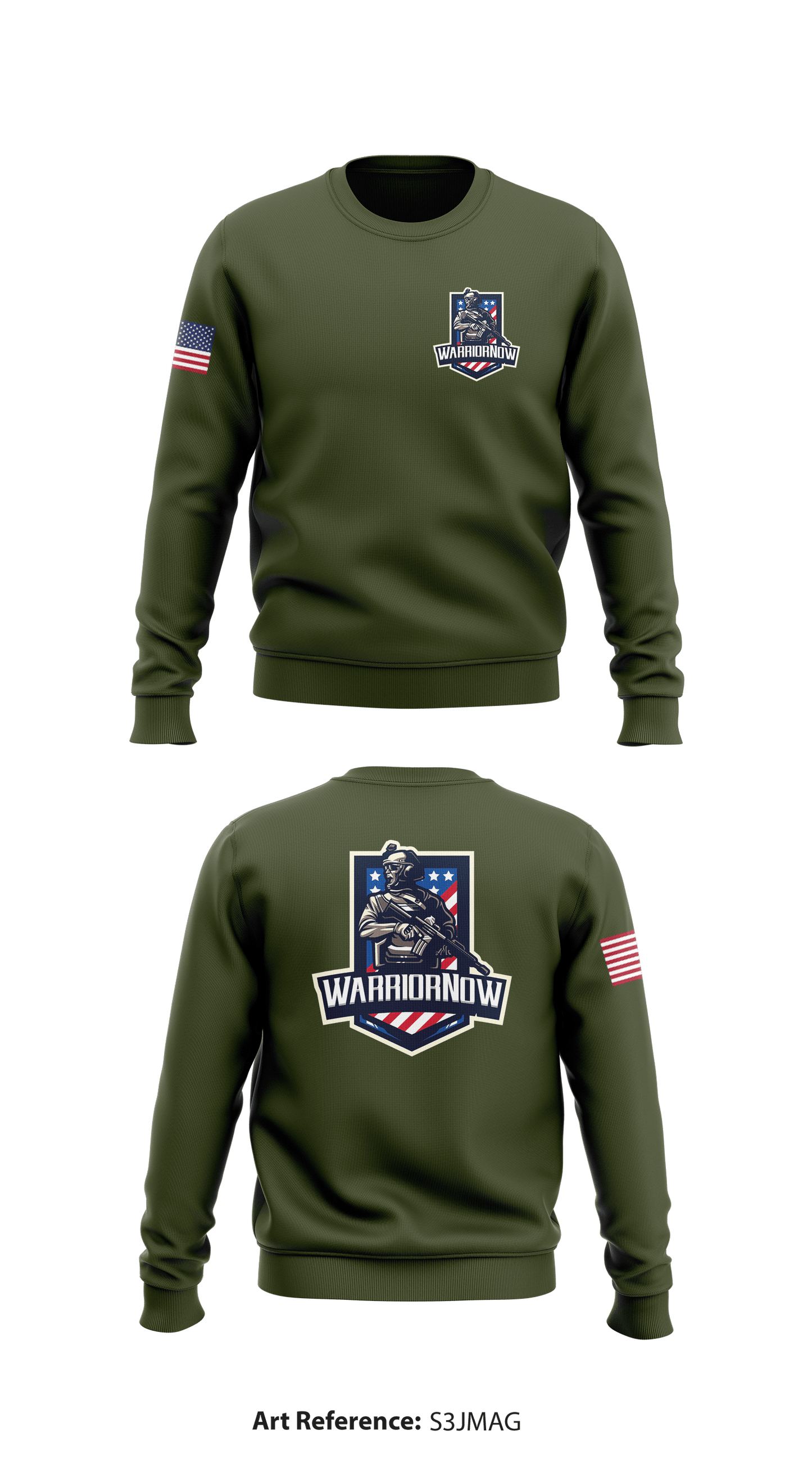 WarriorNOW Store 1 Core Men's Crewneck Performance Sweatshirt - S3jmaG