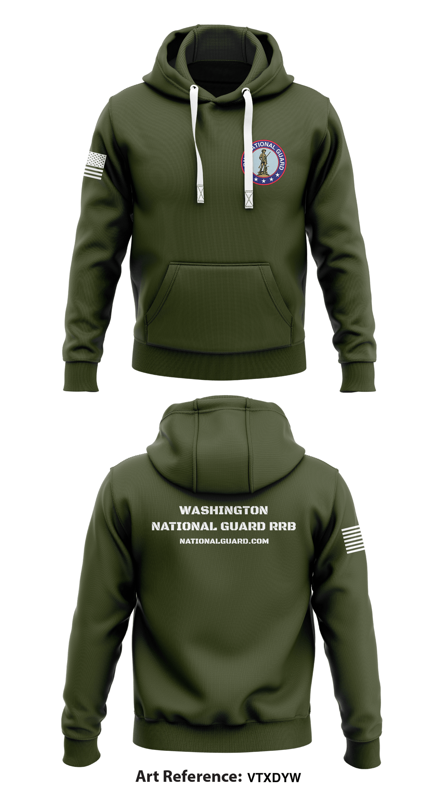 Washington National Guard RRB Store 1 Core Men's Hooded Performance  Sweatshirt - H5TXDF