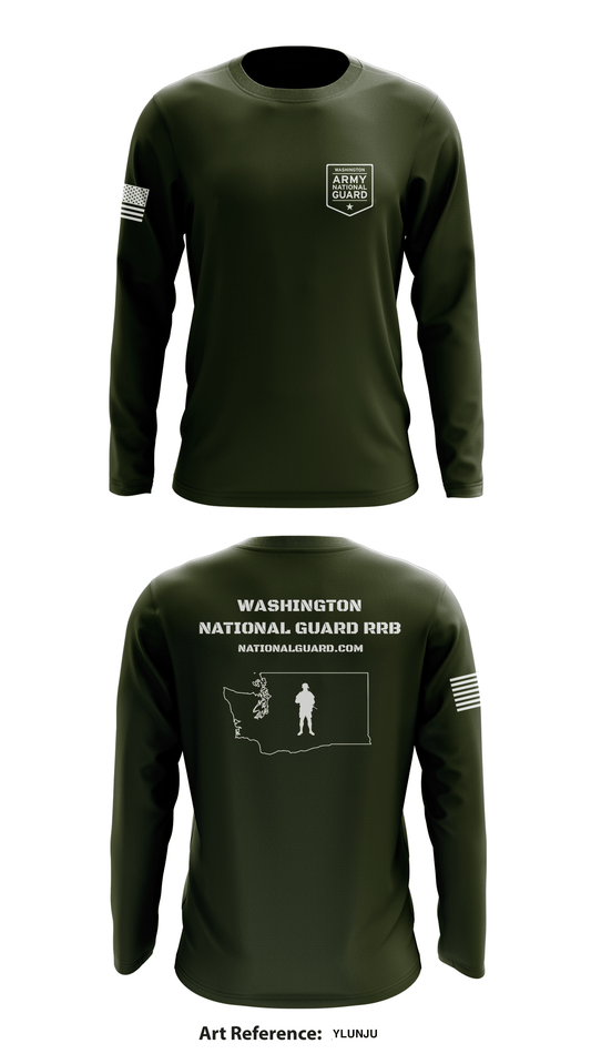 Washington National Guard RRB Store 1  Core Men's LS Performance Tee - yLUnju