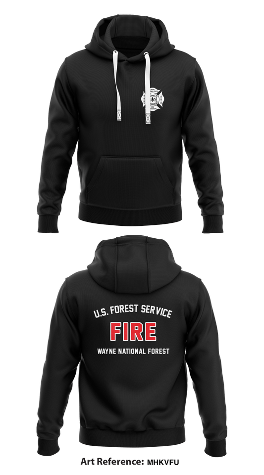 Wayne National Forest Fire Management Store 1 Core Men's Hooded Performance Sweatshirt - MHkvfU