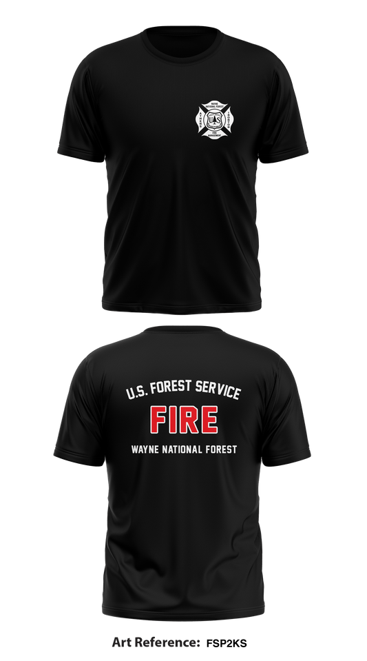 Wayne National Forest Fire Management Store 1 Core Men's SS Performance Tee - FsP2Ks