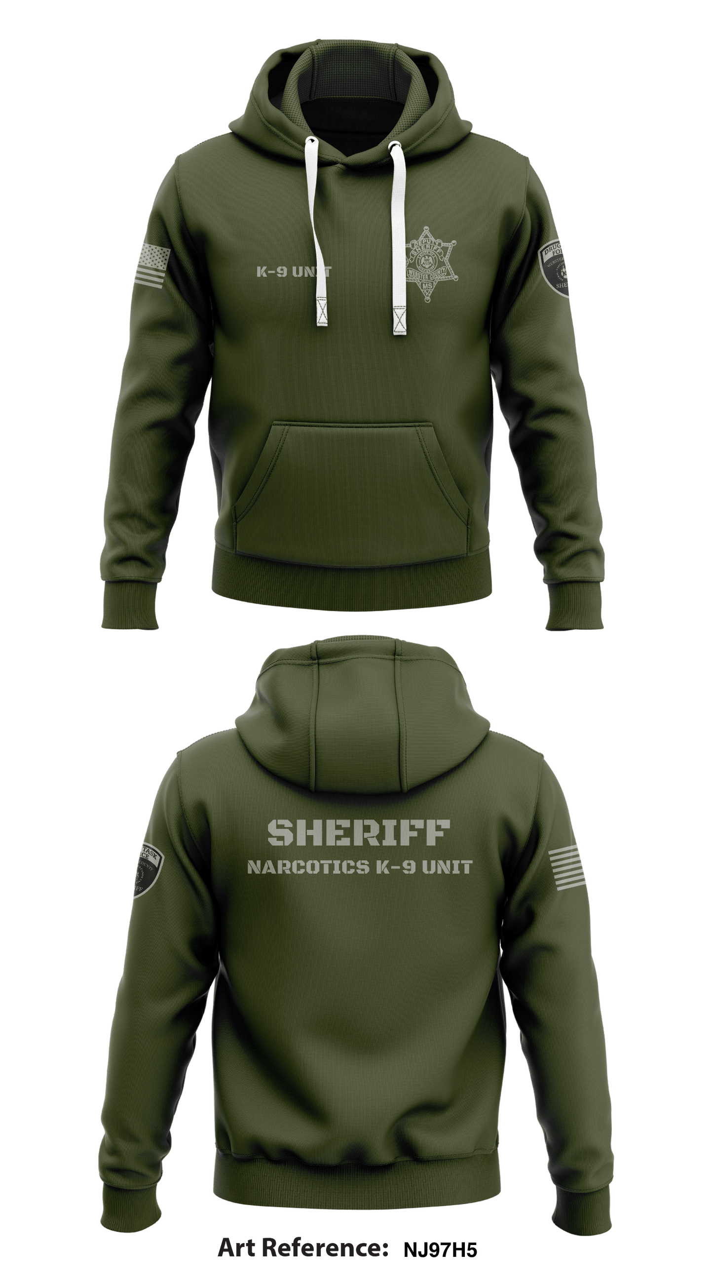 Webster County MS. K-9/Narcotics Unit Store 1  Core Men's Hooded Performance Sweatshirt - Nj97h5