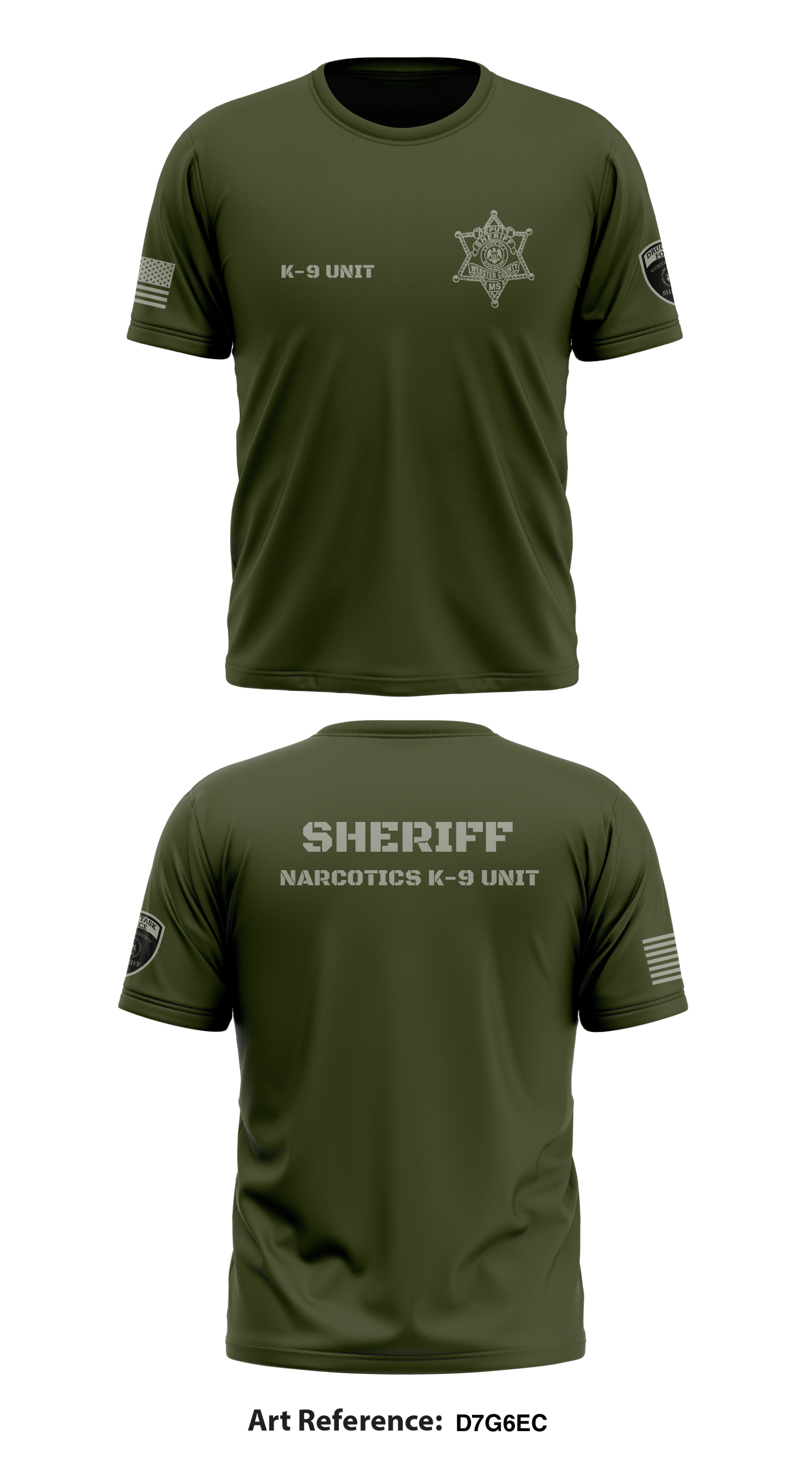 Webster County MS. K-9/Narcotics Unit Store 1 Core Men's SS Performance Tee - d7g6ec