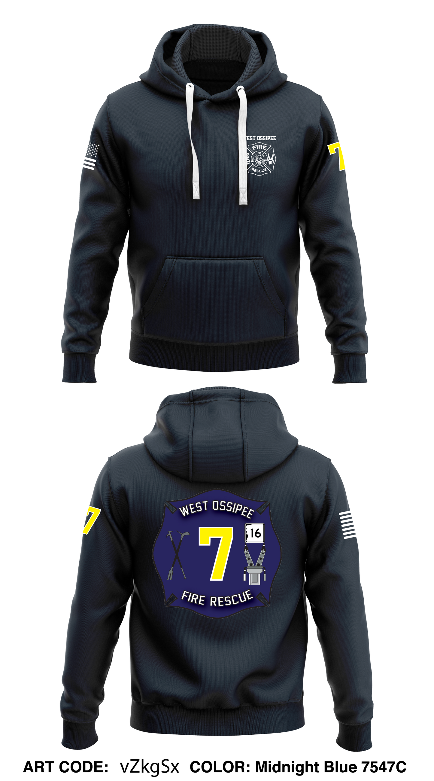 West Ossipee Fire Rescue  Store 1  Core Men's Hooded Performance Sweatshirt - vZkgSx