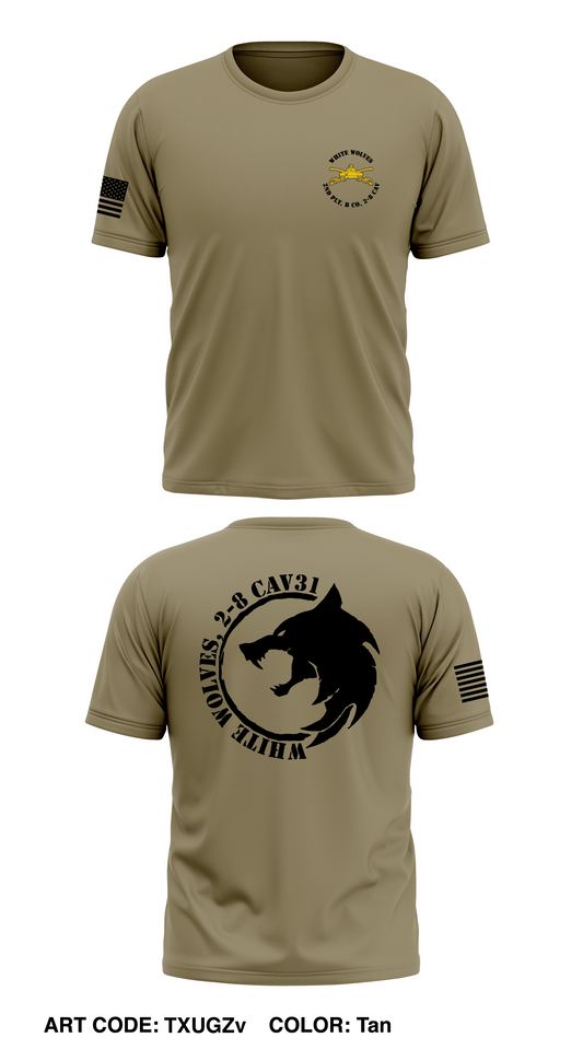 White Wolves, 2-8 CAV Store 1 Core Men's SS Performance Tee - TXUGZv