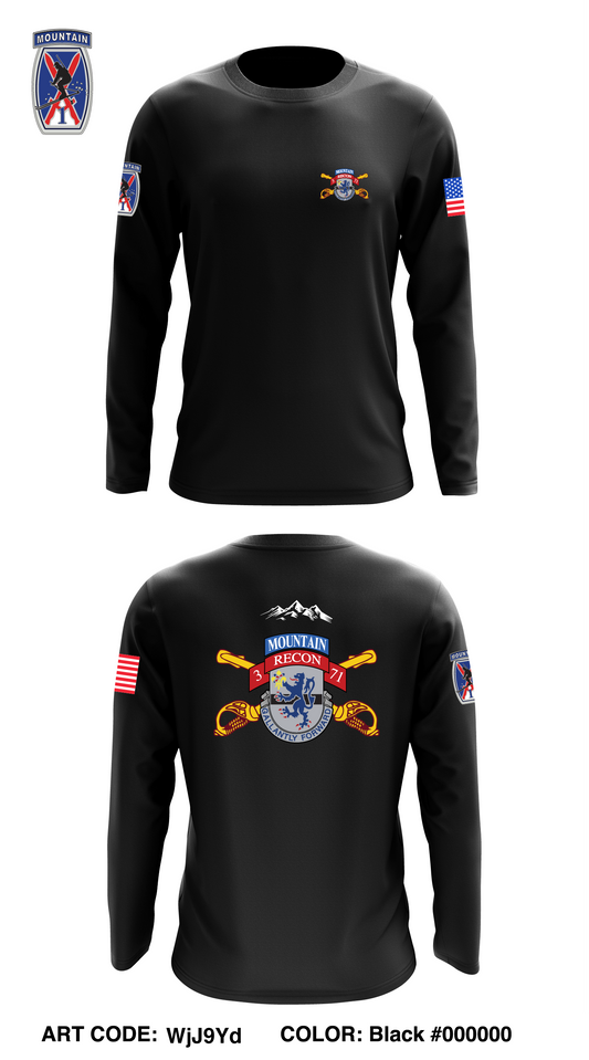 3-71 CAV - Unit Gear Core Men's LS Performance Tee - WjJ9Yd