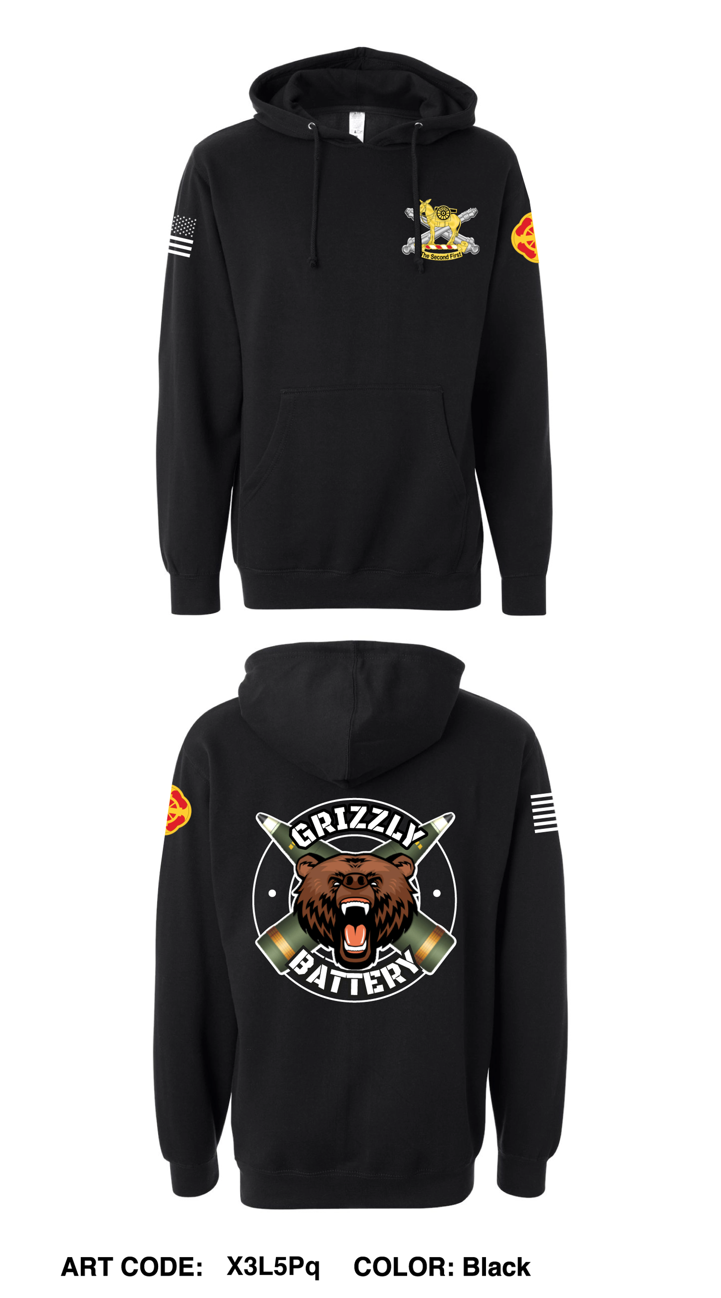 HSB BTRY, 2nd BN, 2nd FA Comfort Unisex Hooded Sweatshirt - X3L5Pq