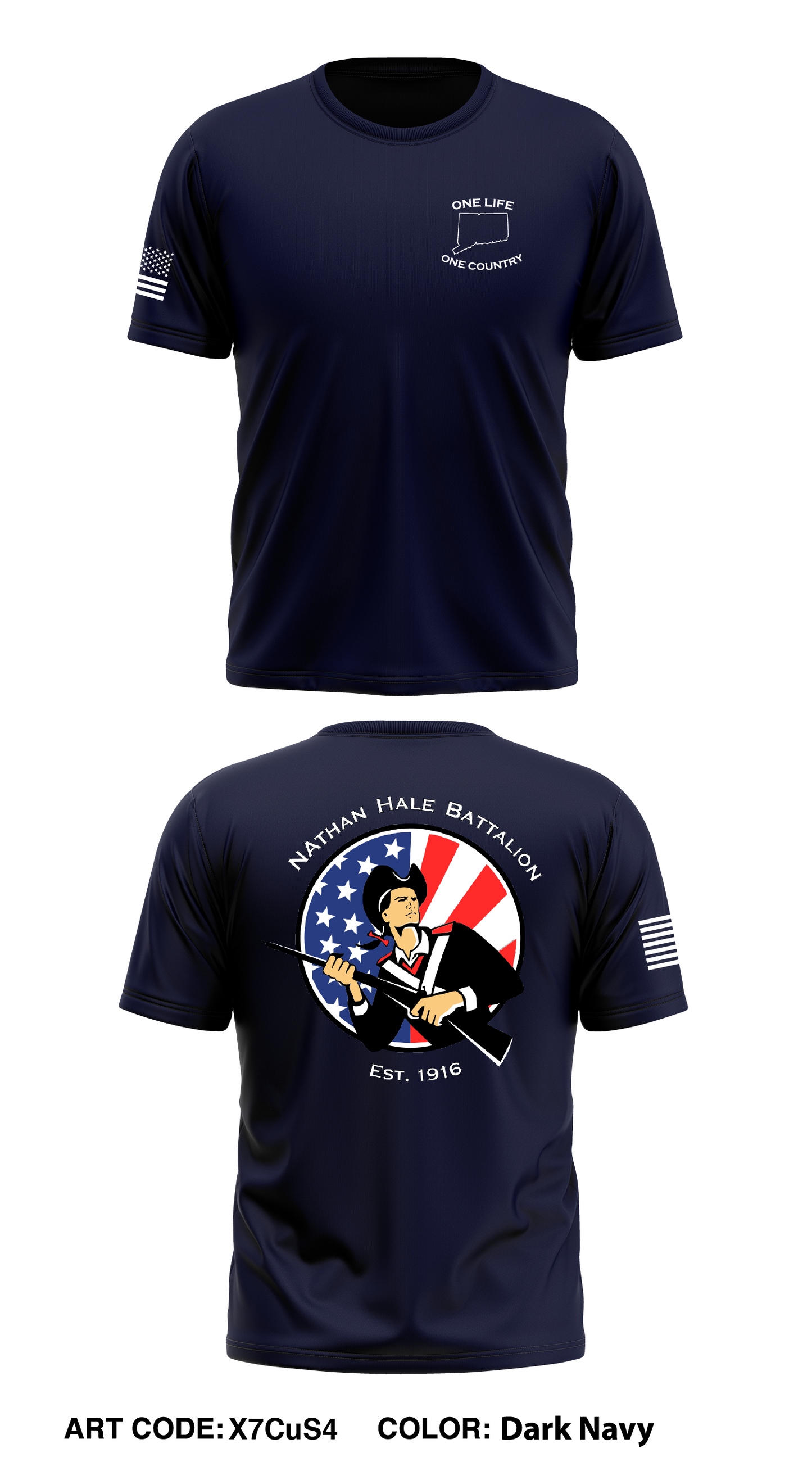 Nathan Hale Battalion, UConn Army ROTC Core Men's SS Performance Tee - X7CuS4