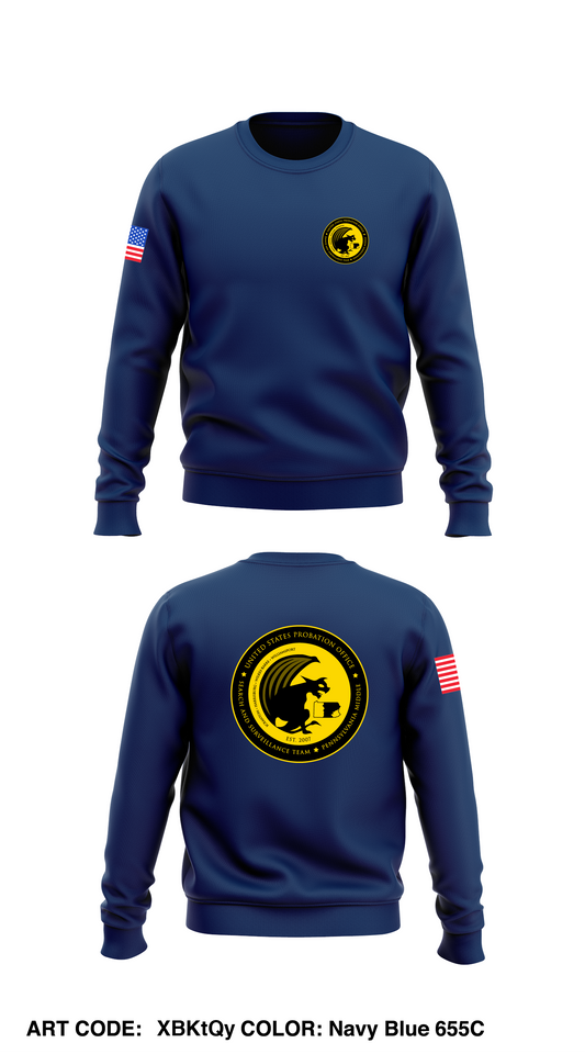 US Probation- Middle Pennsylvania Store 1 Core Men's Crewneck Performance Sweatshirt - XBKtQy