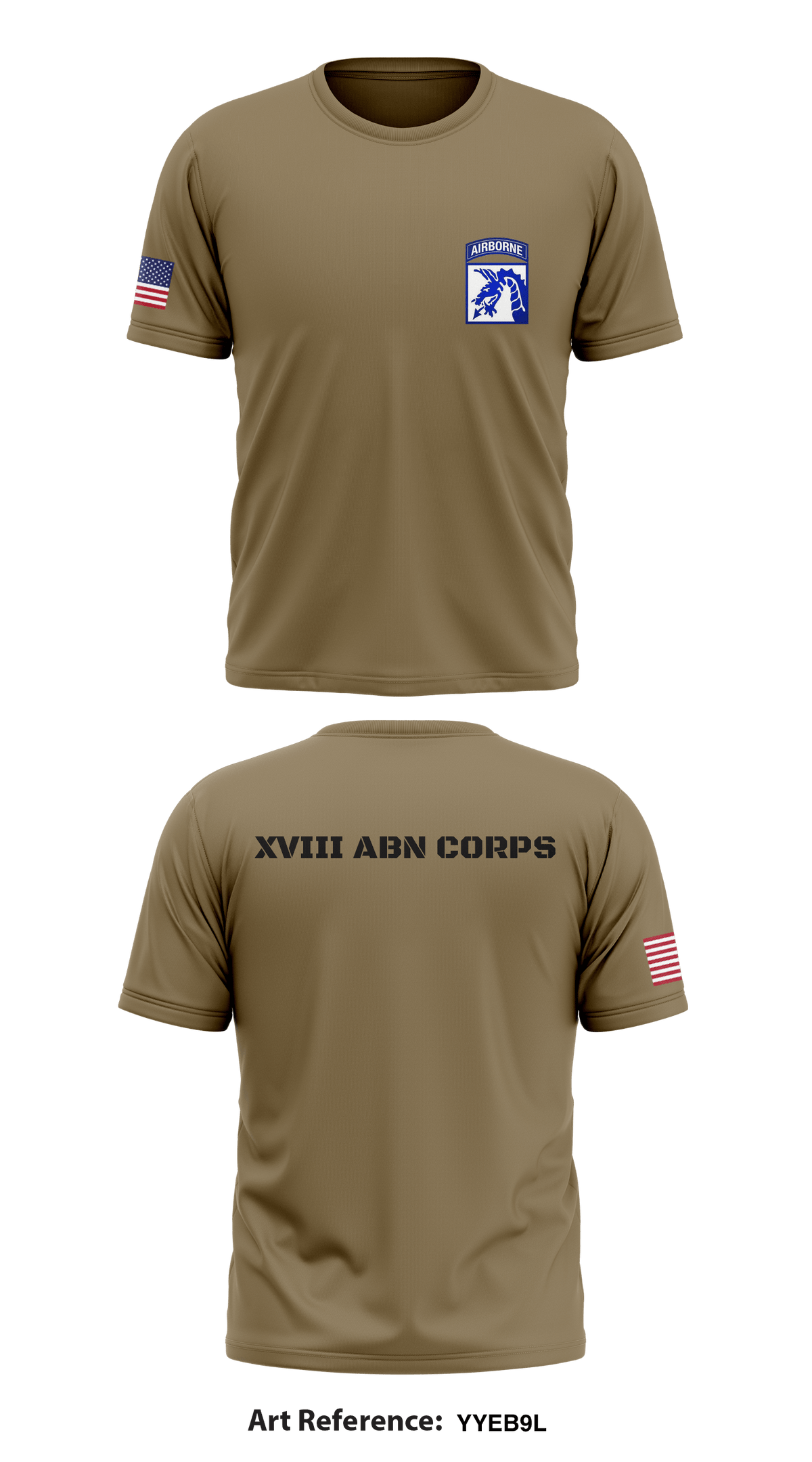 XVIII ABN CORPS Store 1 Core Men's SS Performance Tee - yyEB9L
