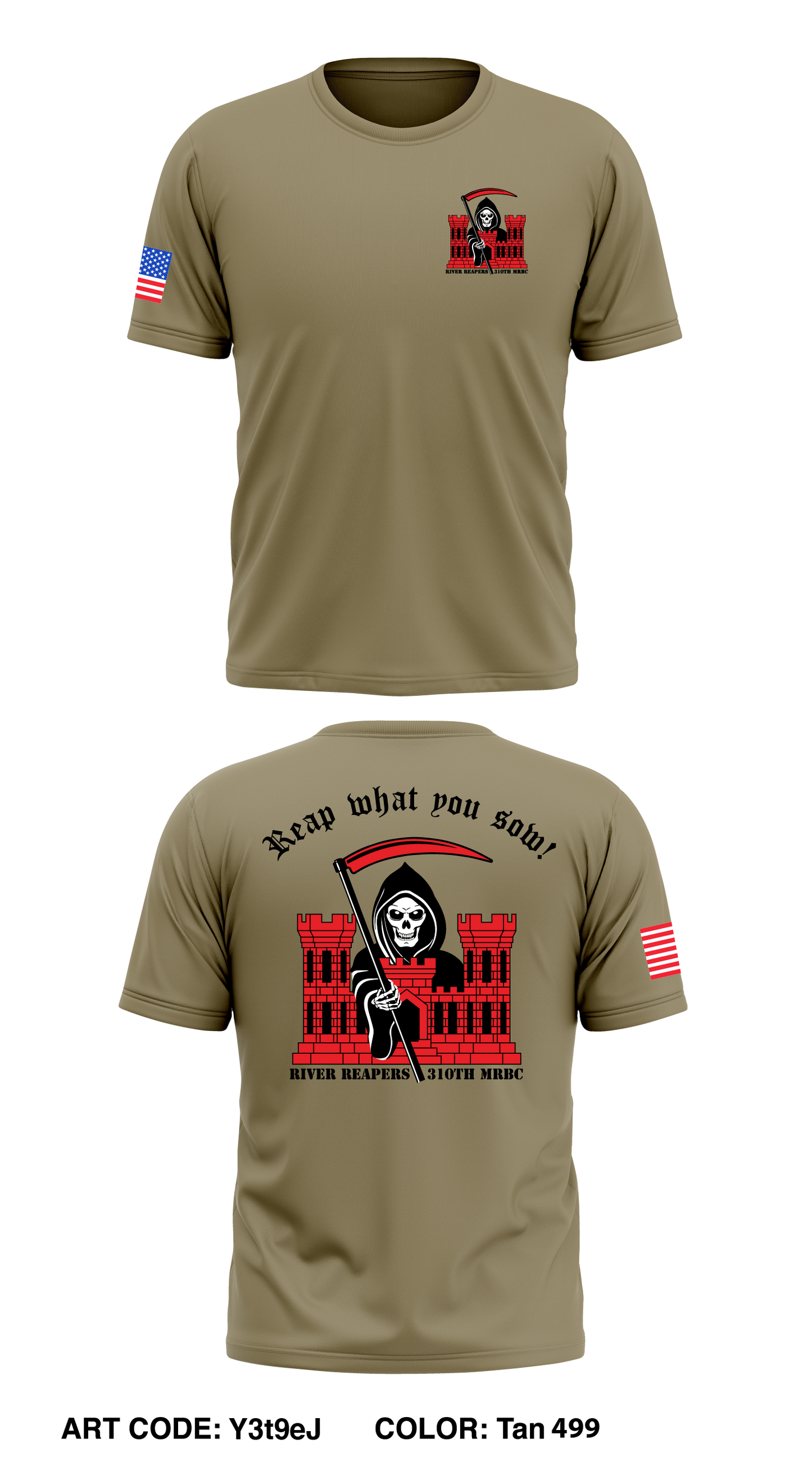 310th Engineer Company MRB Core Men's SS Performance Tee - Y3t9eJ