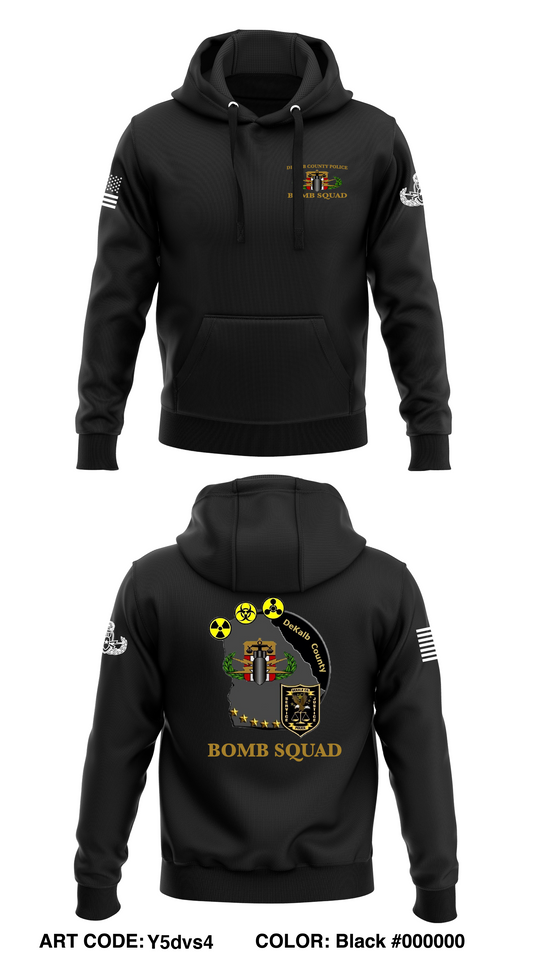 Dekalb County Bomb Squad Store 1  Core Men's Hooded Performance Sweatshirt - Y5dvs4