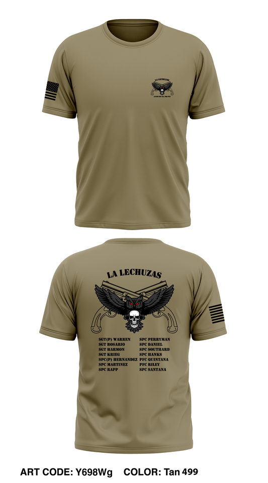 410th MP Co. 2nd PLT, La Lechuza Squad Store 1 Core Men's SS Performance Tee - Y698Wg