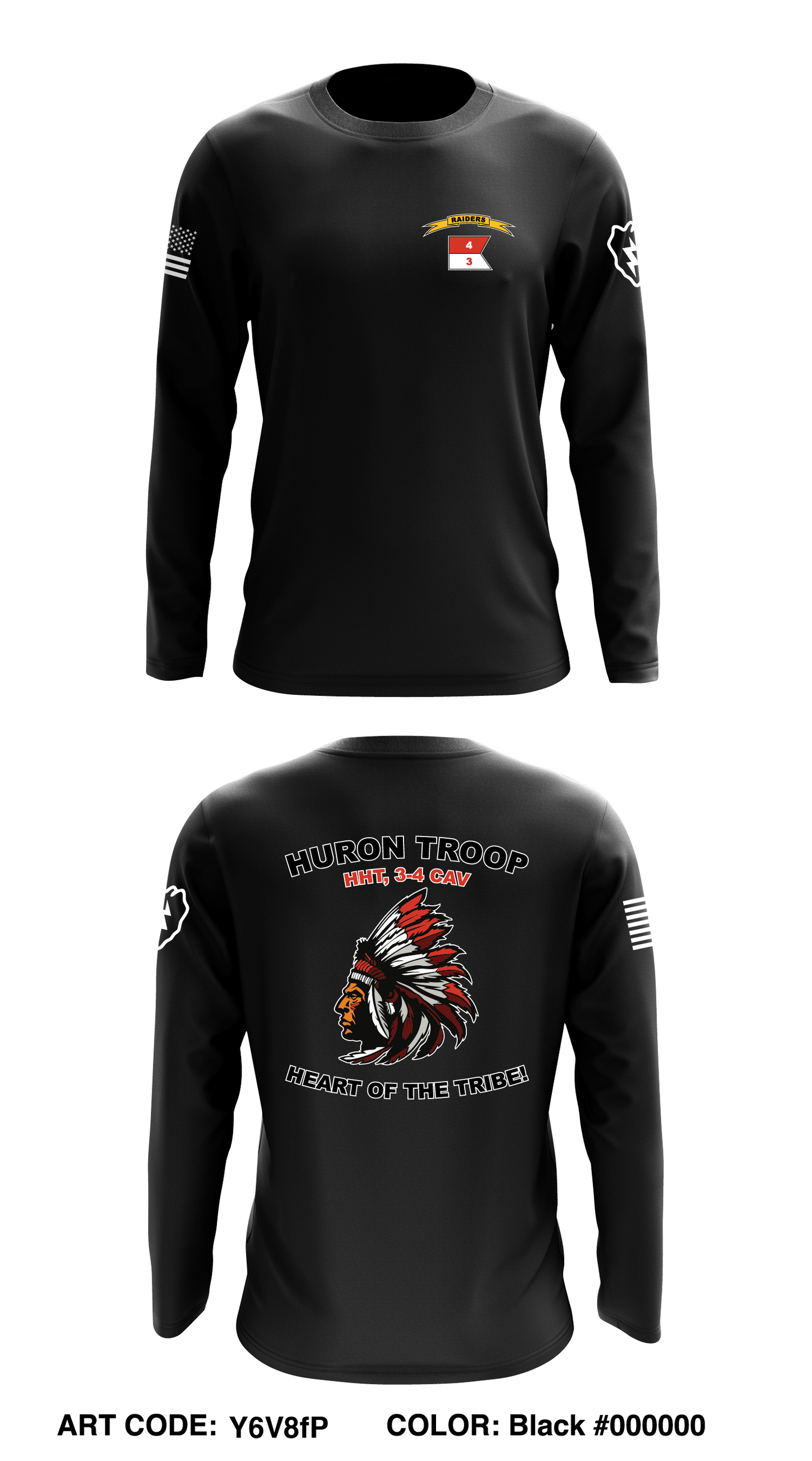HHT 3-4 CAV Core Men's LS Performance Tee - Y6V8fP